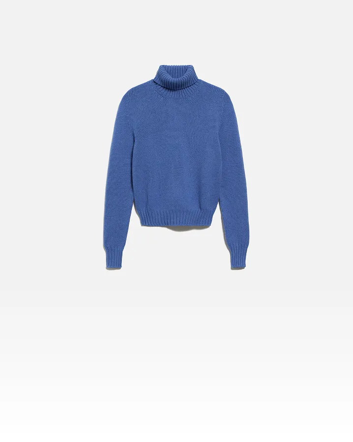 スカリオーネ タートルネックセーター ブルー