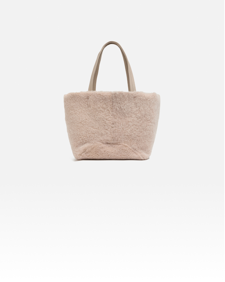 MANACO トートバッグスモール ムートン ベージュ