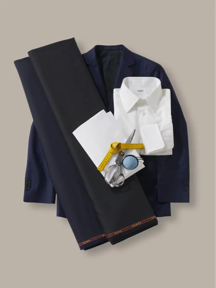 オーダーメードスーツとシャツ