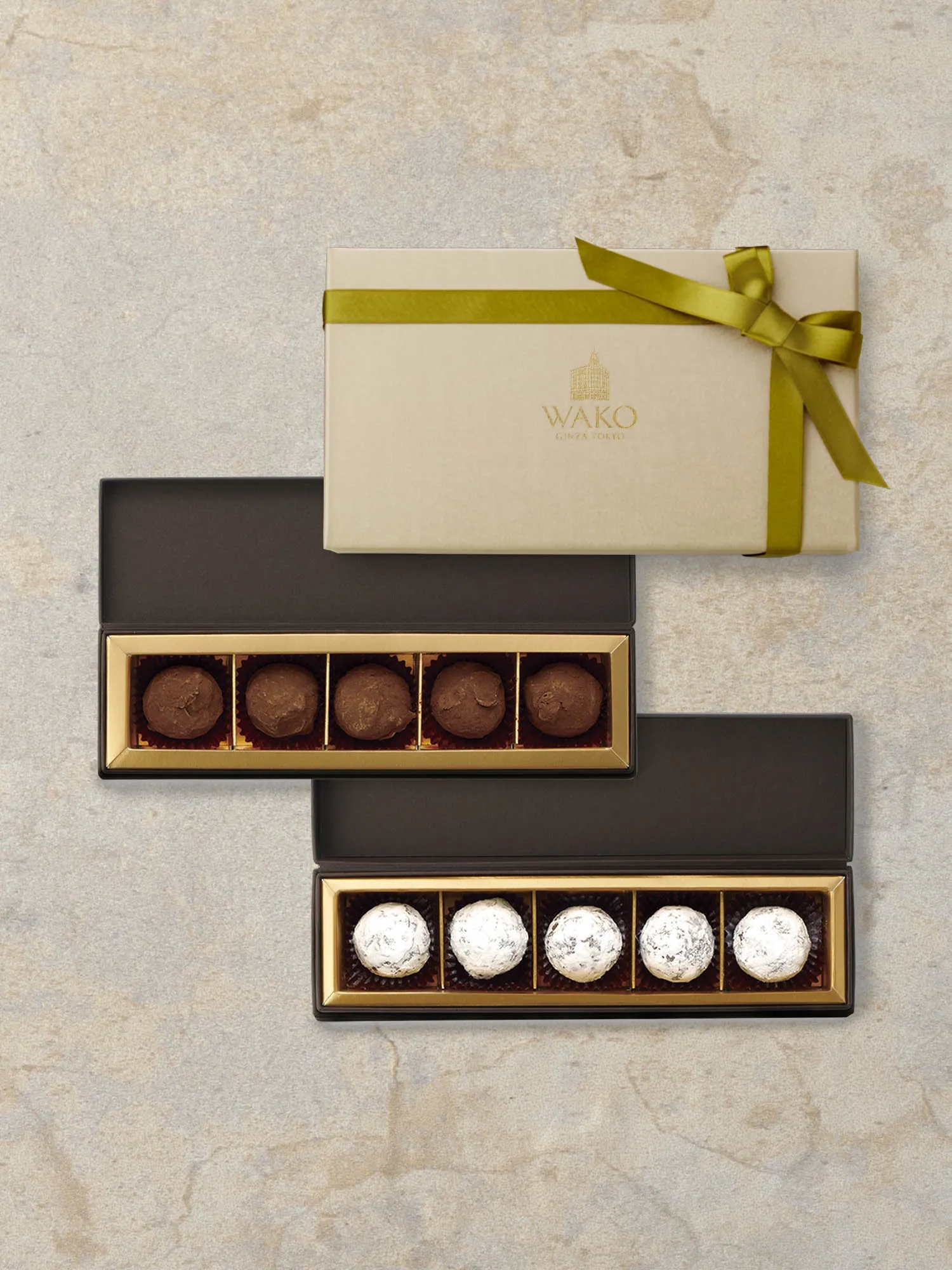 トリュフ ナチュール（5個）、トリュフ シャンパーニュ（5個）詰合せ *