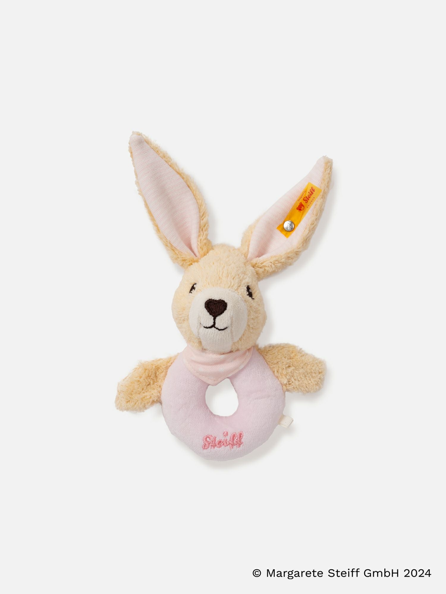シュタイフ ぬいぐるみ 「うさぎのホッペルちゃん」（ピンク） |ベビー