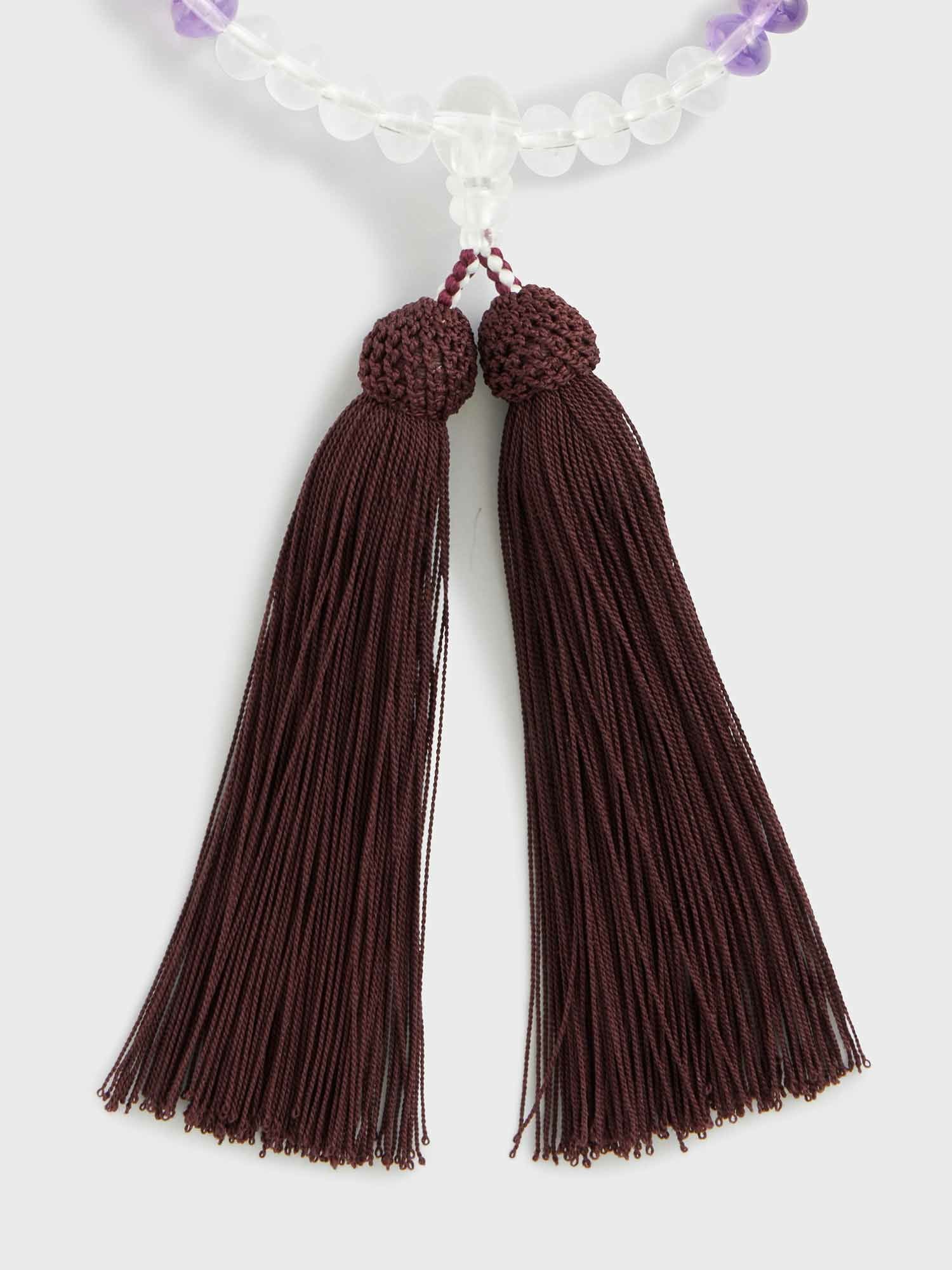 安田松慶堂 念珠〈水晶・紫水晶グラデーション 共仕立・女性用〉 |小物