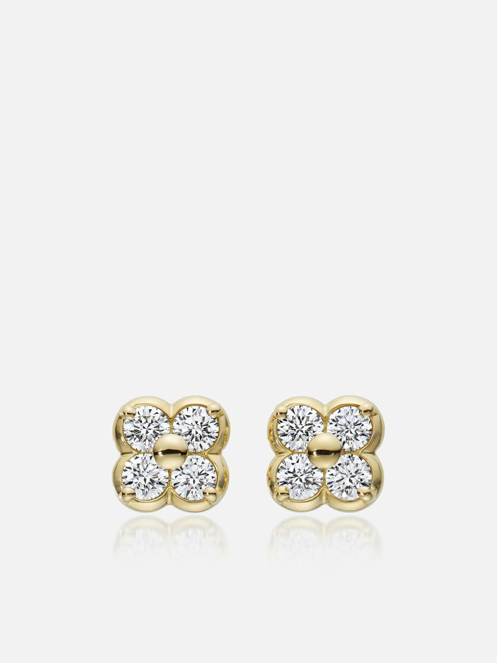 ピアス〈18KYG ダイヤモンド〉