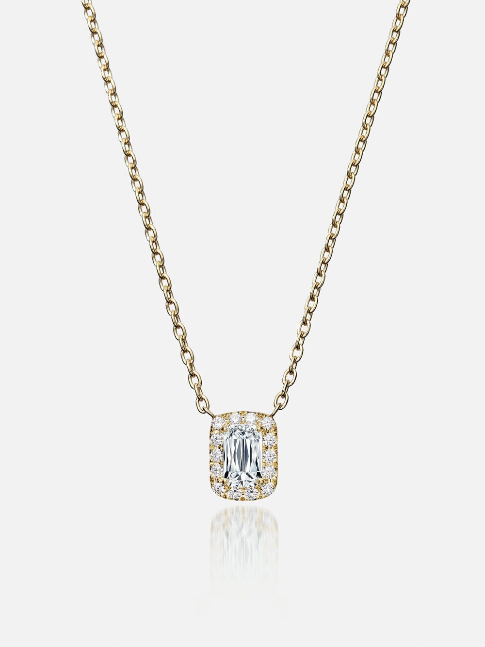 ネックレス〈18KYG アショカダイヤモンド 0.31ct〉