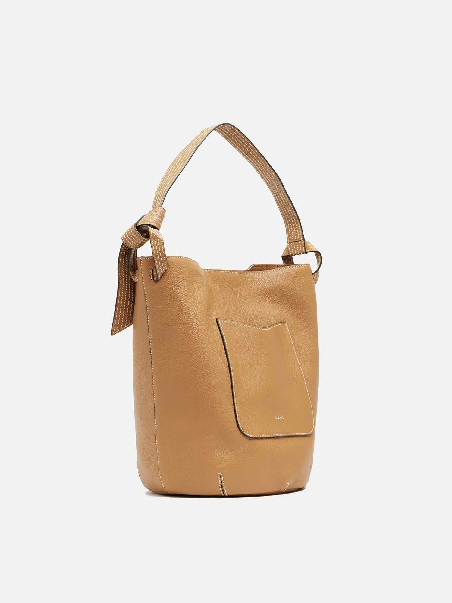 WAKO×MAURO GOVERNA バッグ WAKO CALLIE MISO ラージ キャメル
