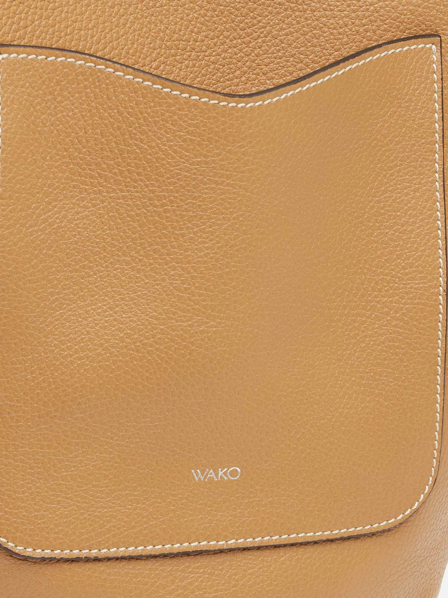 WAKO×MAURO GOVERNA バッグ WAKO CALLIE MISO ラージ キャメル |トート