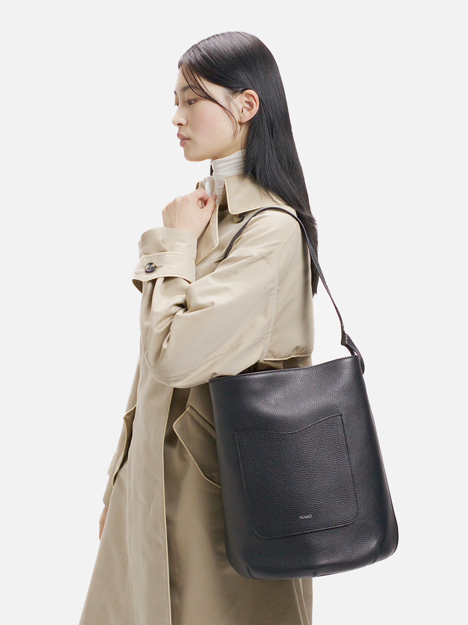 WAKO×MAURO GOVERNA バッグ WAKO CALLIE MISO ラージ ブラック |トート