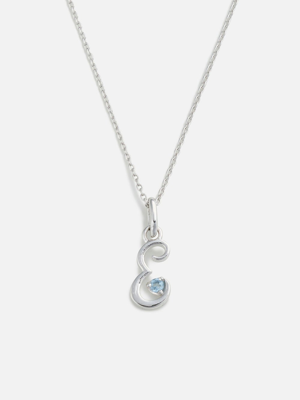 【予約】イニシャル×バースストーンネックレス・E