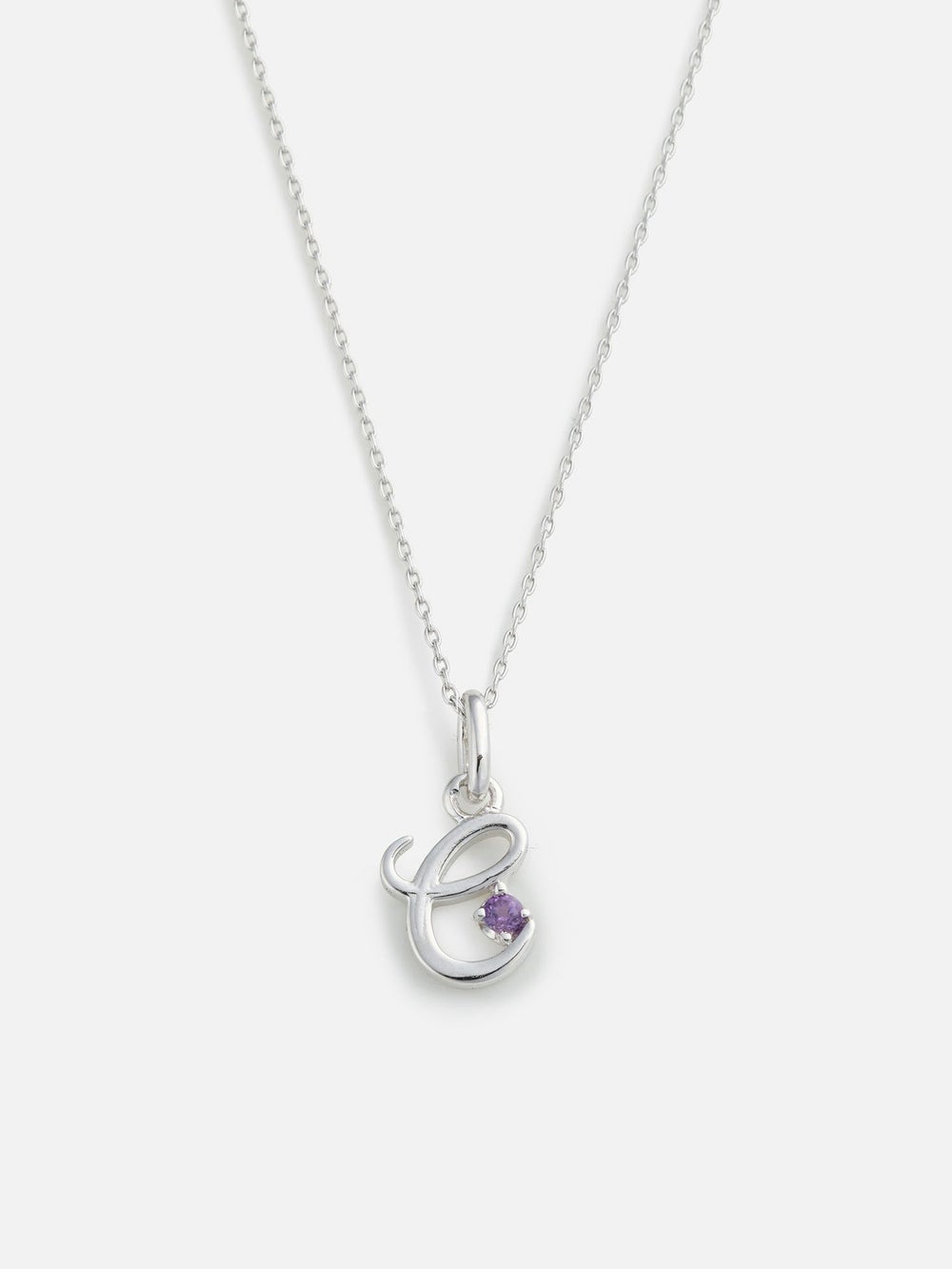 【予約】イニシャル×バースストーンネックレス・C