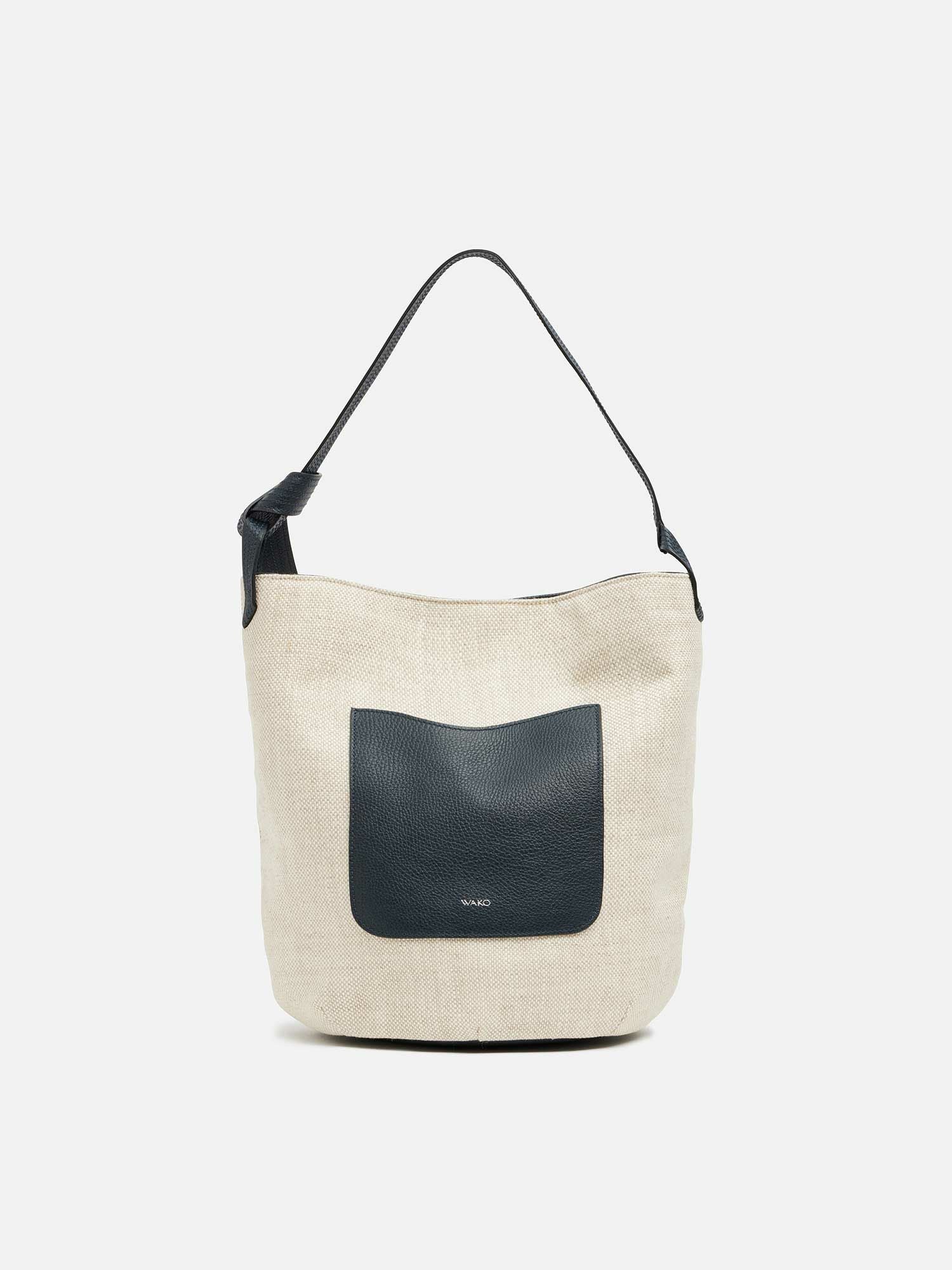 WAKO×MAURO GOVERNA バッグ WAKO CALLIE MISO ラージ ネイビー