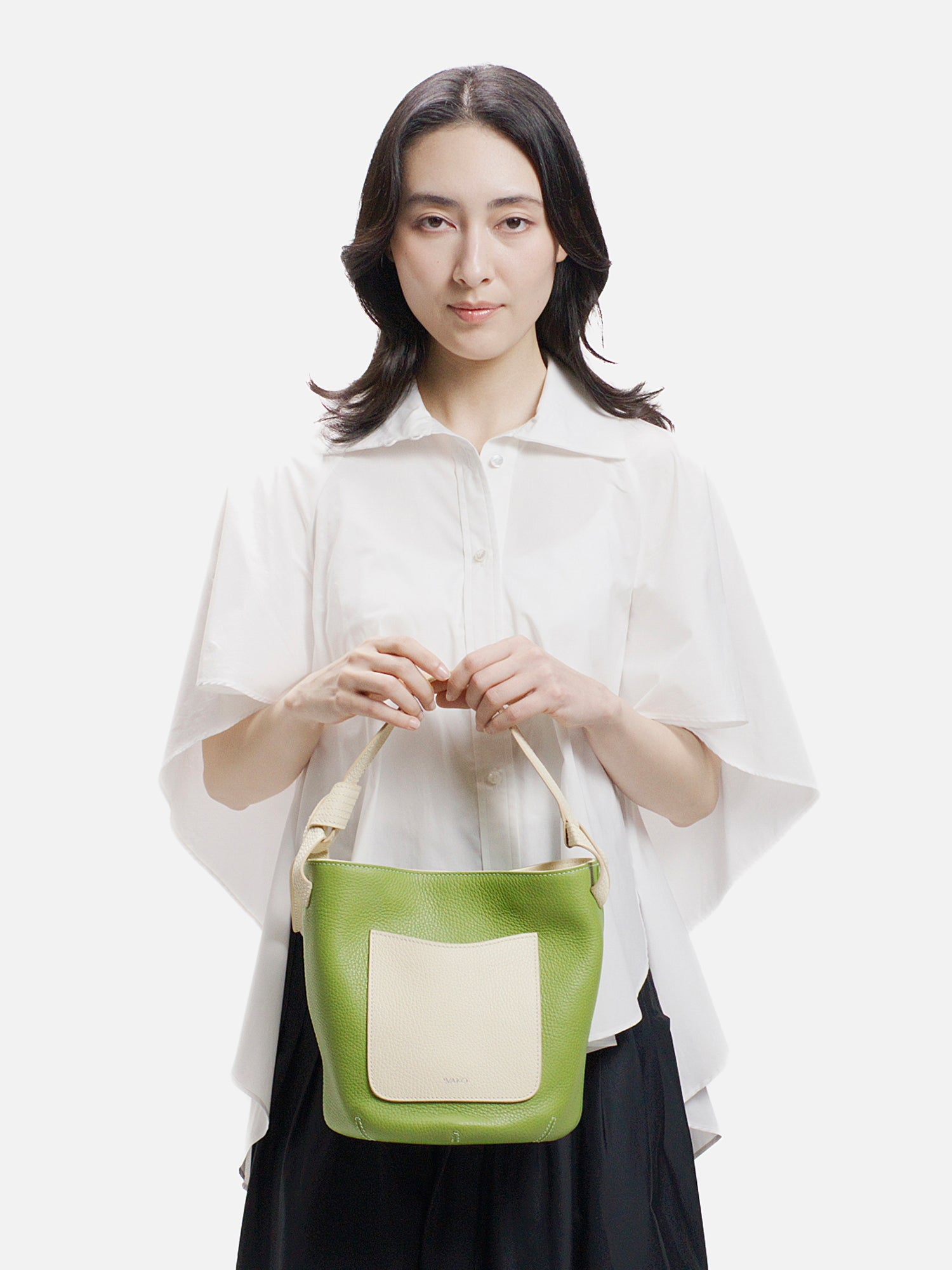WAKO×MAURO GOVERNA バッグ WAKO CALLIE MISO スモール ライトグリーン