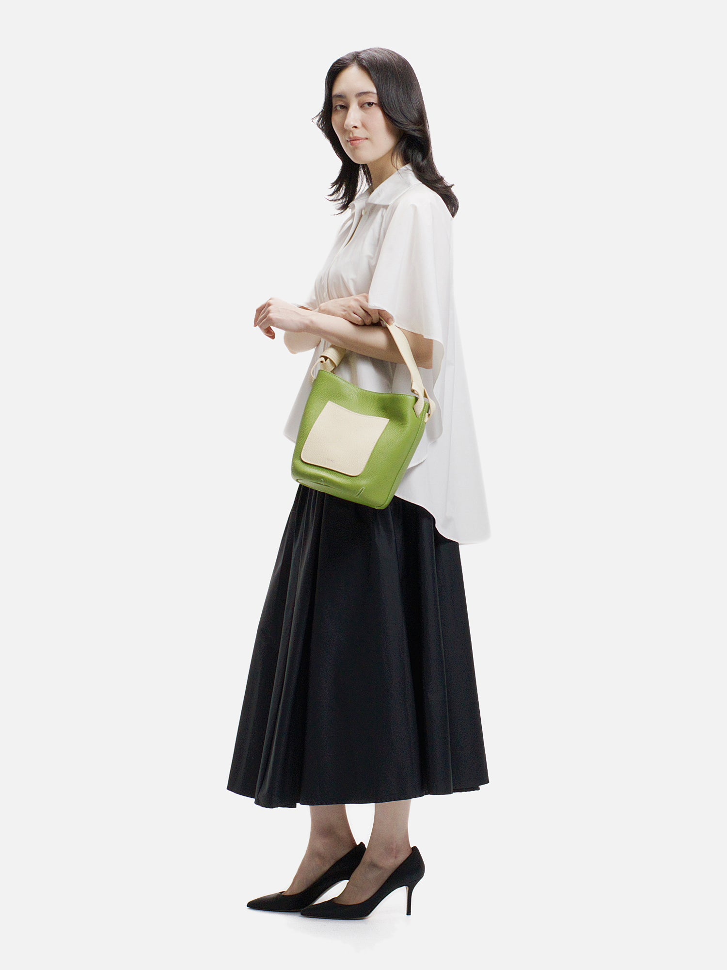 WAKO×MAURO GOVERNA バッグ WAKO CALLIE MISO スモール ライトグリーン