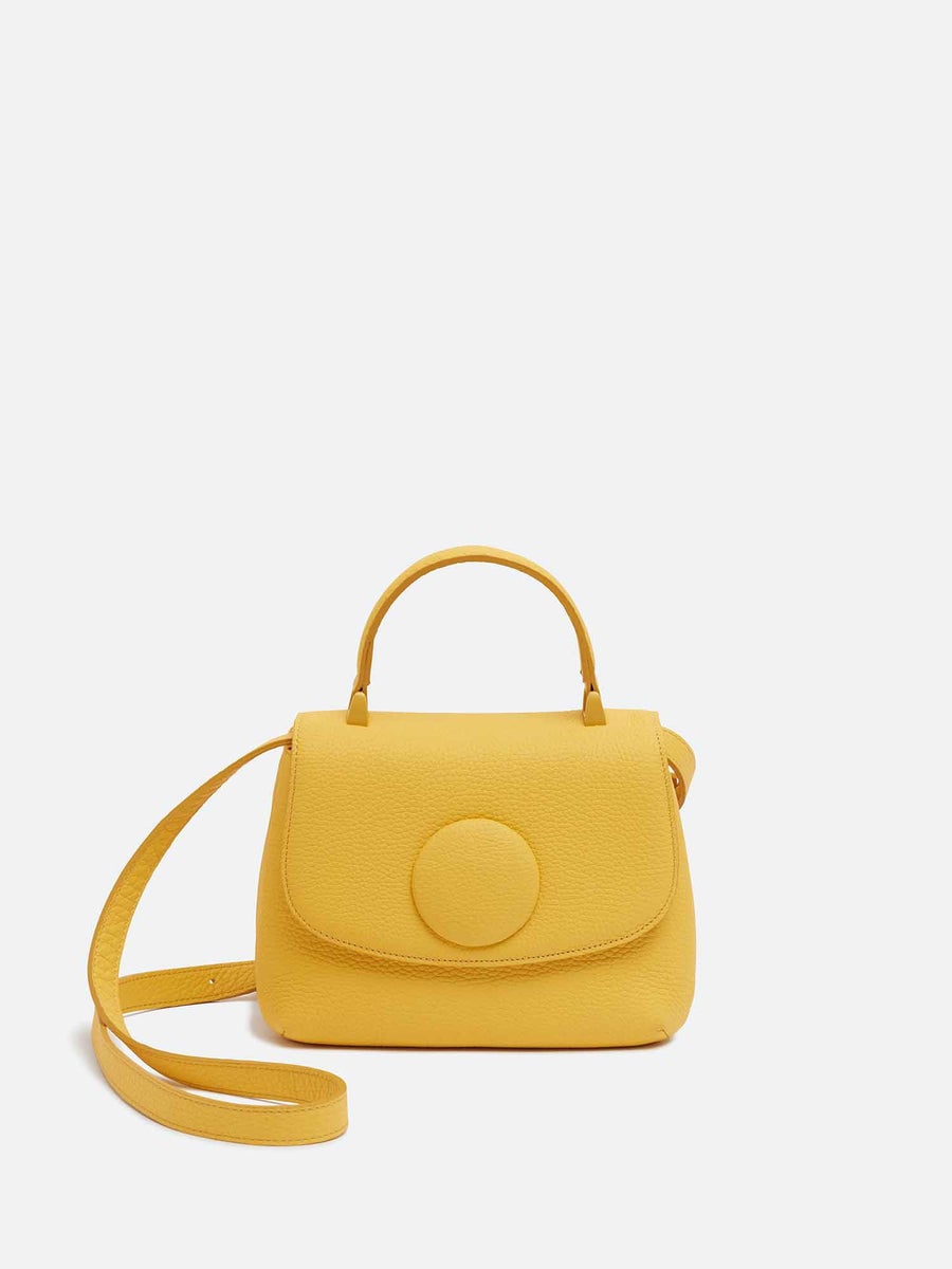 MANACO トップハンドルミニショルダーバッグ イエロー