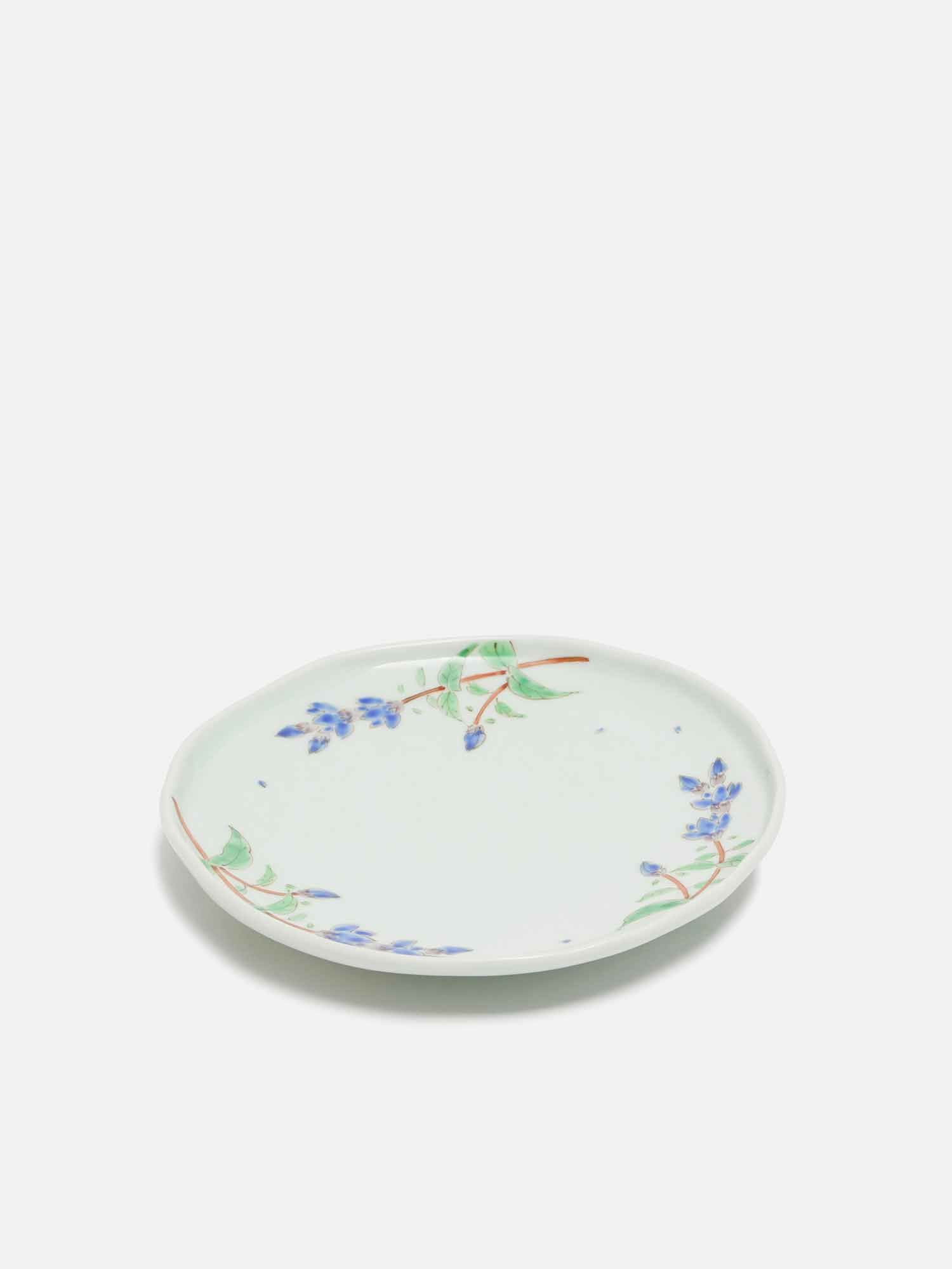 波佐見焼 藤川法男作 6寸皿〈りんどう〉 |ダイニング | WAKO公式