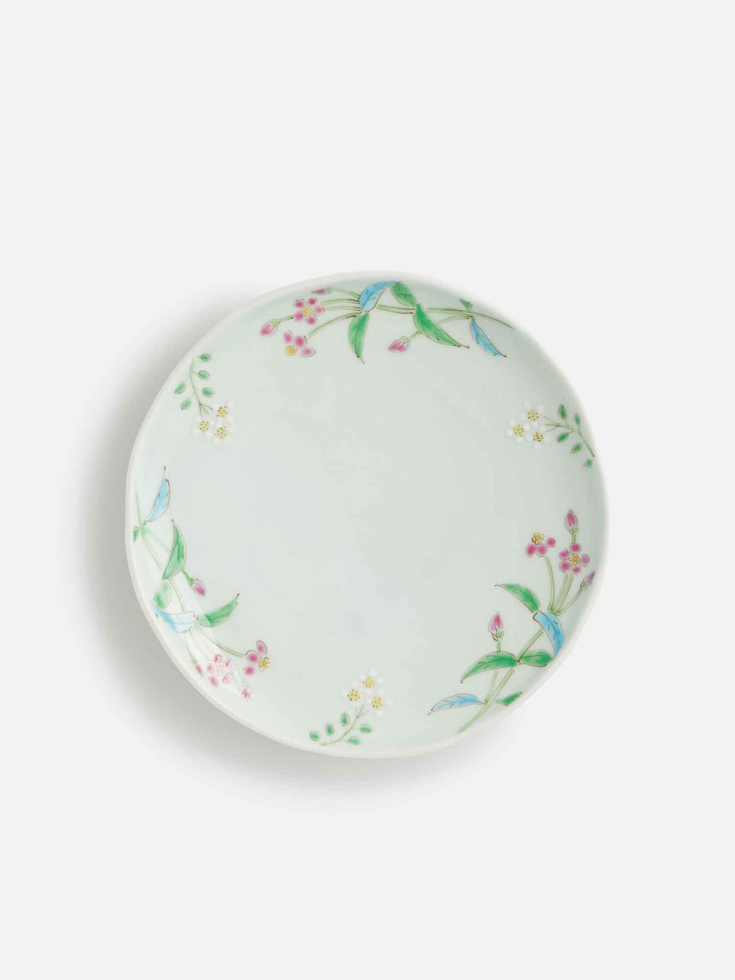 波佐見焼 藤川法男作 6寸皿〈るりはこべ〉 |ダイニング | WAKO公式