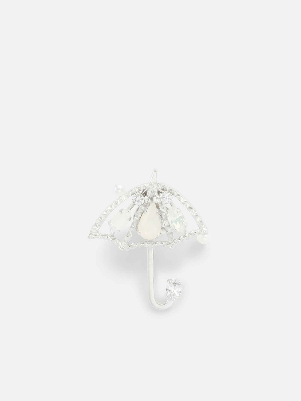 プティ コリエ ピンブローチ「パラピュイ」 ホワイト