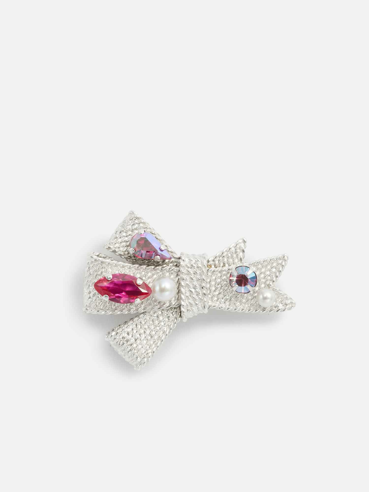 プティ コリエ ブローチ「トゥインクル パルレ」 ライトグレー |その他