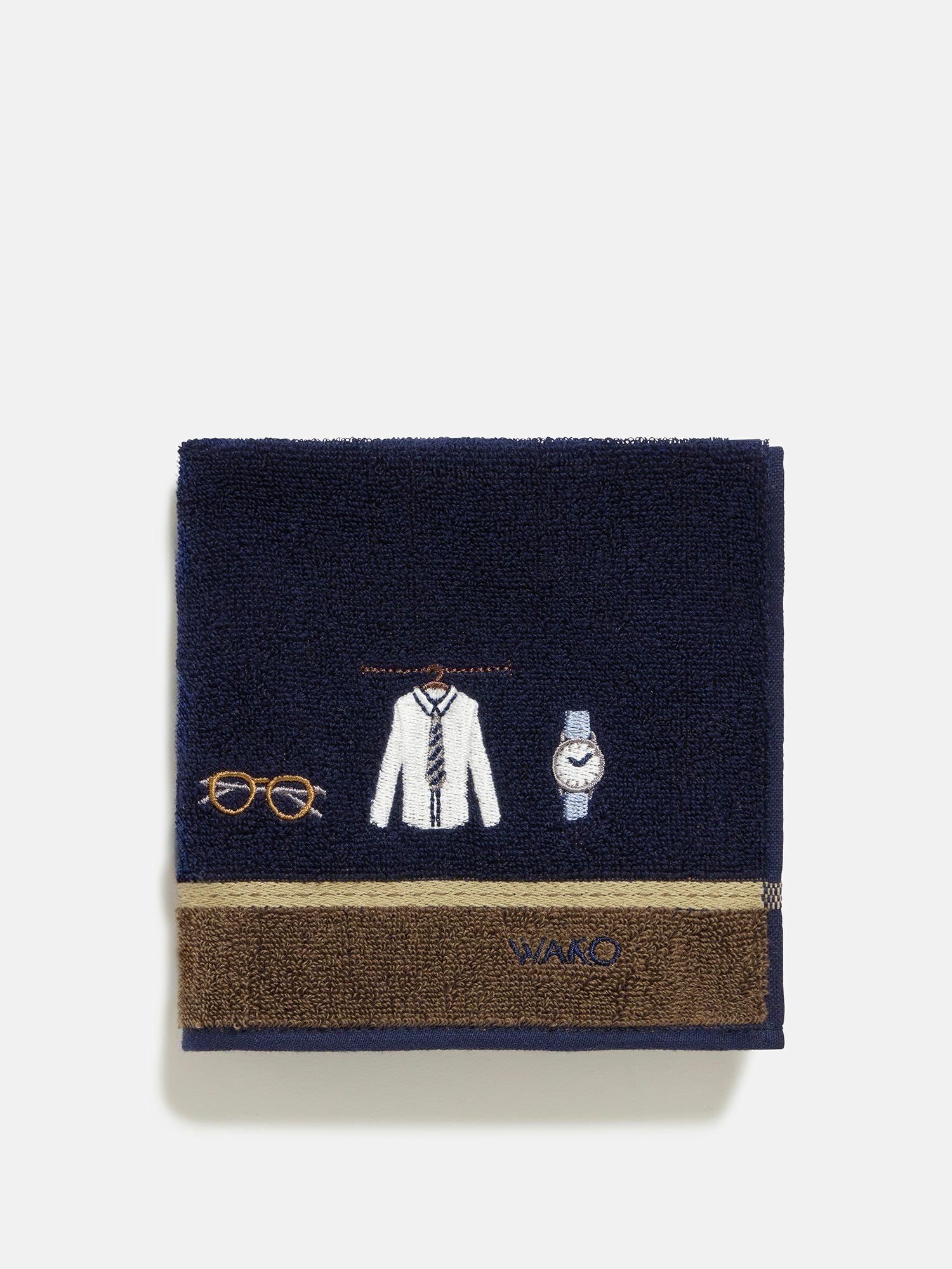 タオルハンカチ ネイビー |タオル | WAKO公式オンラインブティック