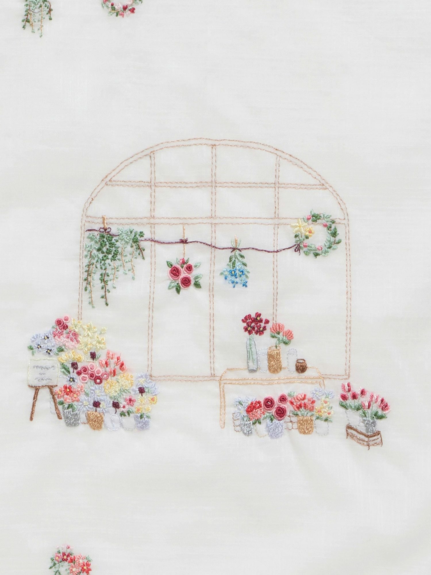 手刺繍ハンカチ ホワイト |刺繍・レース | WAKO公式オンライン