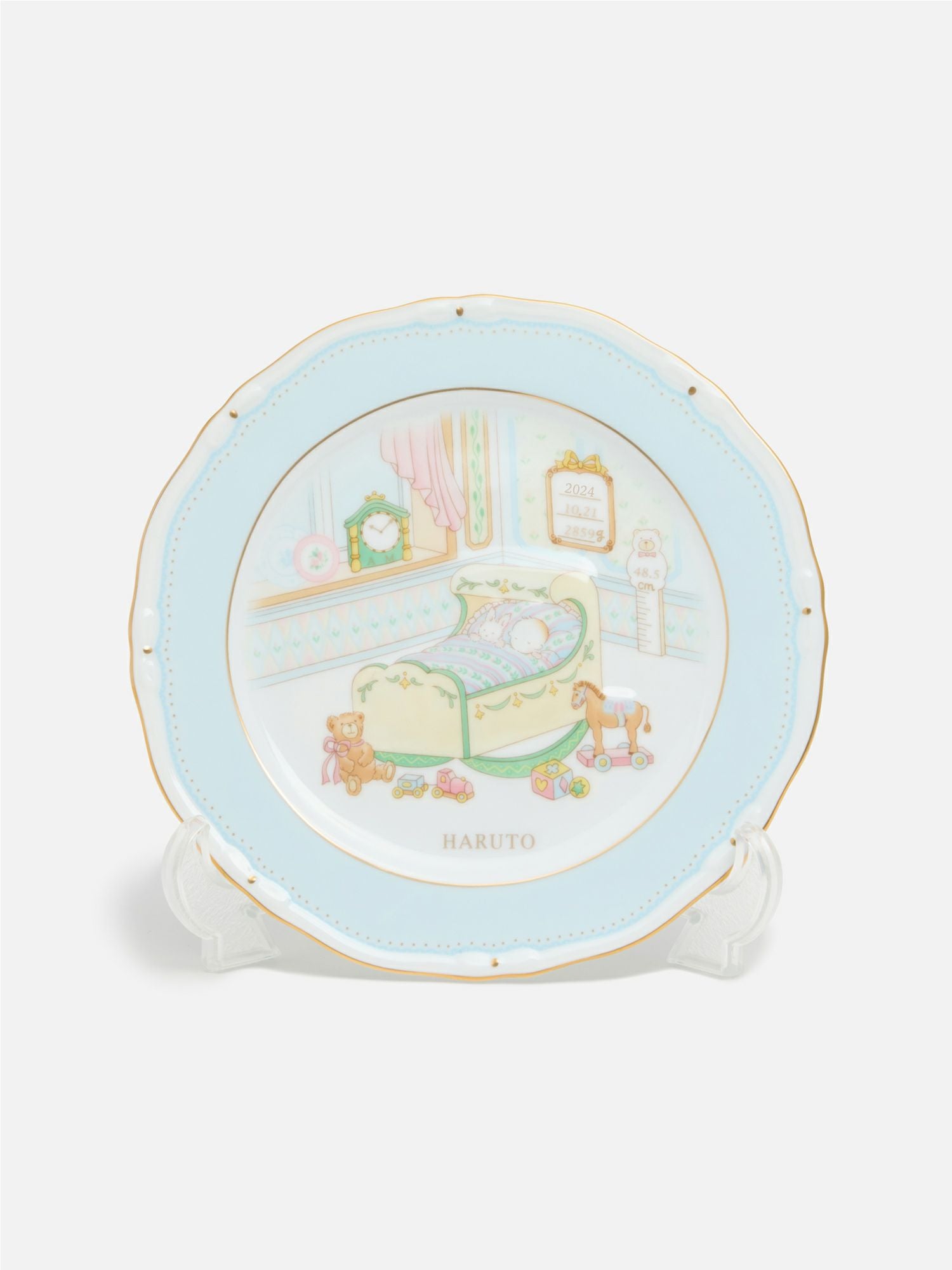 名入れ加工】お誕生日プレート ライトブルー |ベビーグッズ | WAKO公式