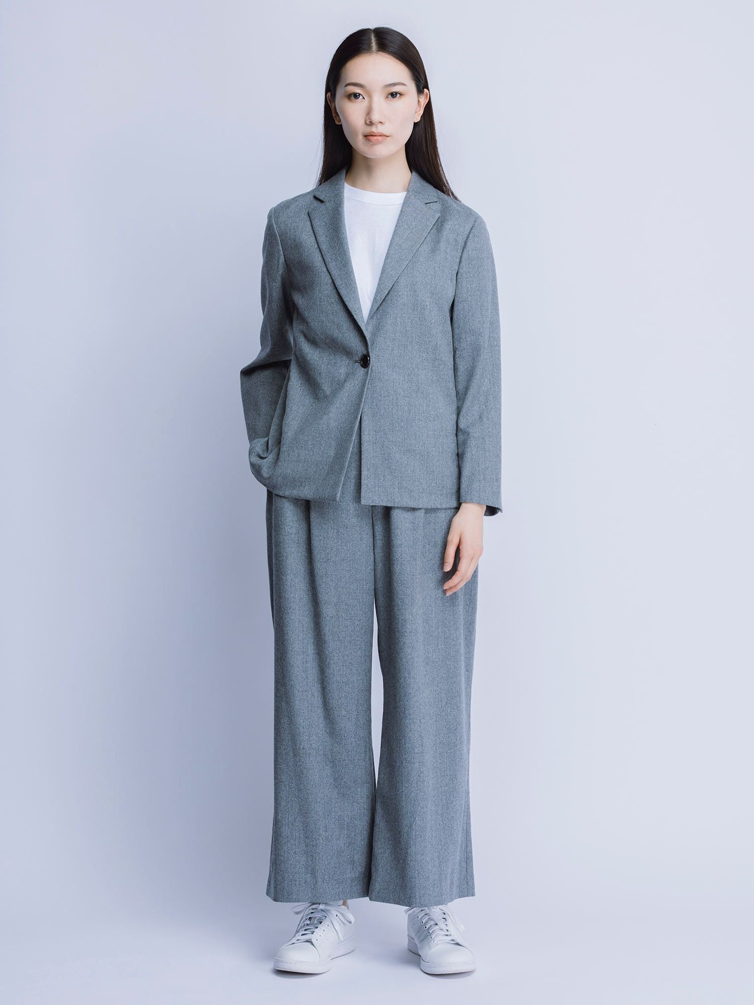 NEW CLOSET シングルジャケット ミディアムグレー |アウター NEW CLOSET シングルジャケット ミディアムグレー |アウター