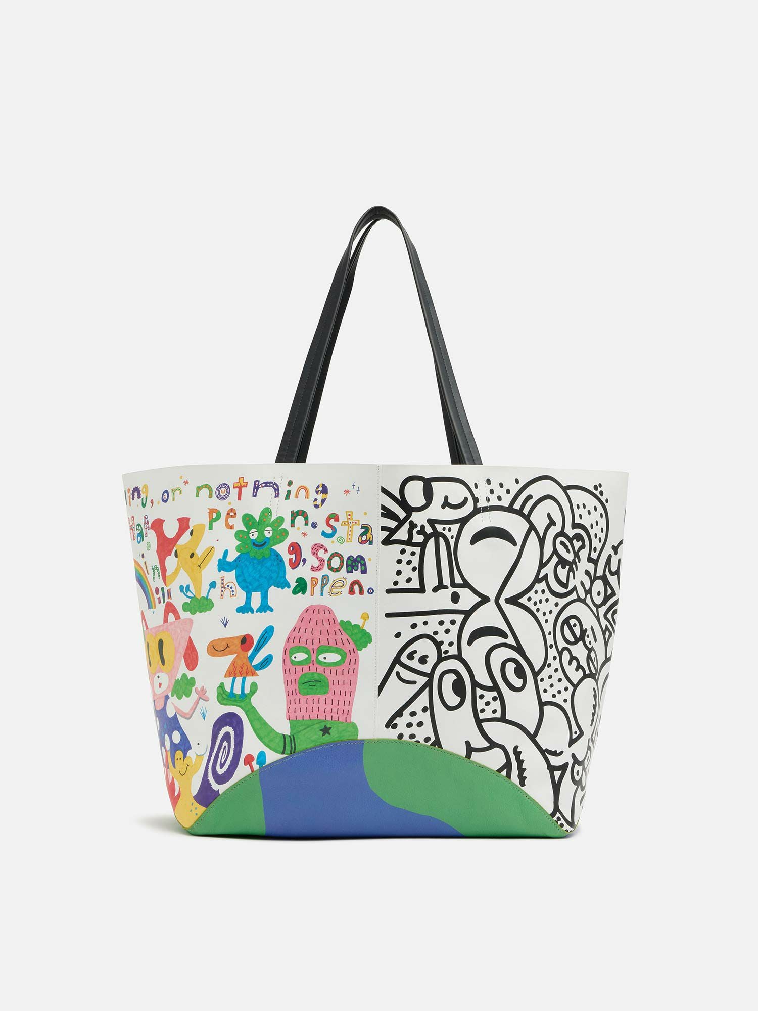 美品✨WAKO ワコウ ハンドバッグ トートバッグ レザー シボ革 ブラック MANACO トートバッグ TOMASONコラボレーション ホワイト |トートバッグ