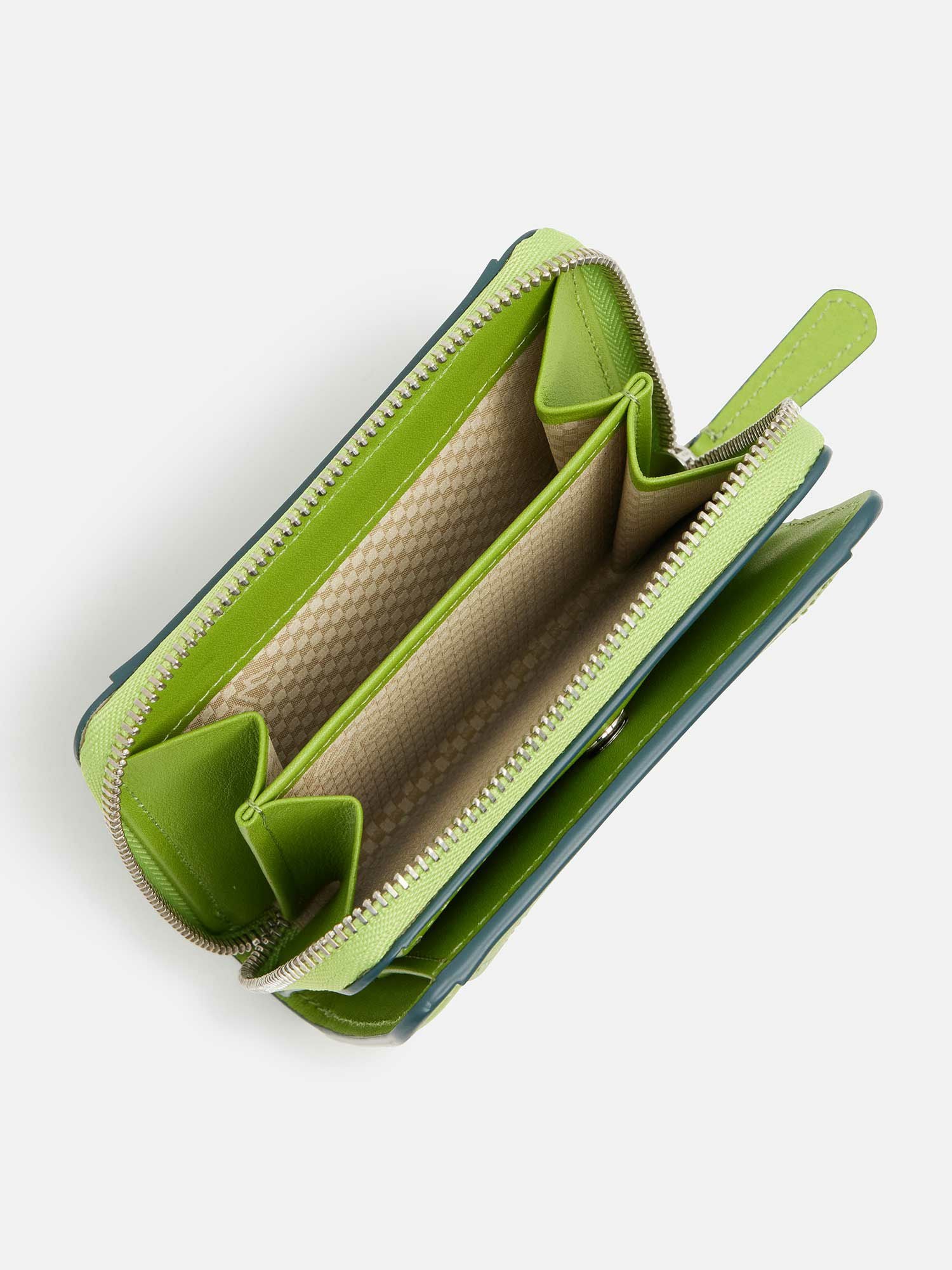 葵*様 在庫ラスト1点 人気廃盤希少品【WAKO】 レザー三つ折りミニ財布 黄緑 MANACO ウォレット イエローグリーン |折り財布 | WAKO公式オンライン