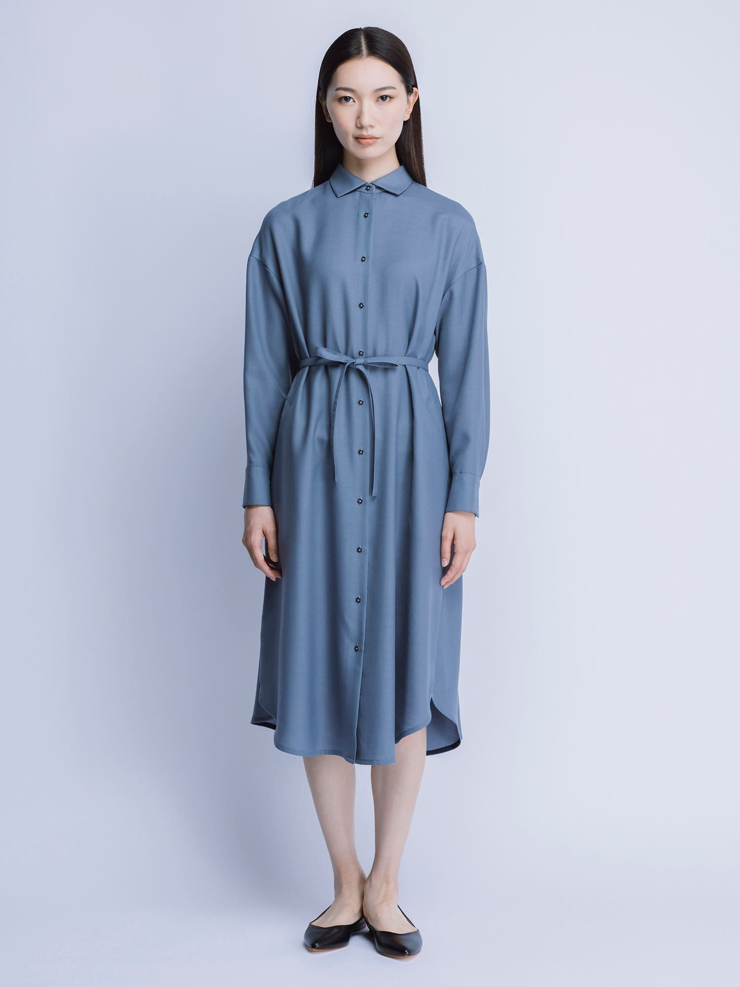 NEW CLOSET ロングシャツワンピース ブルー |NEW CLOSET | WAKO公式
