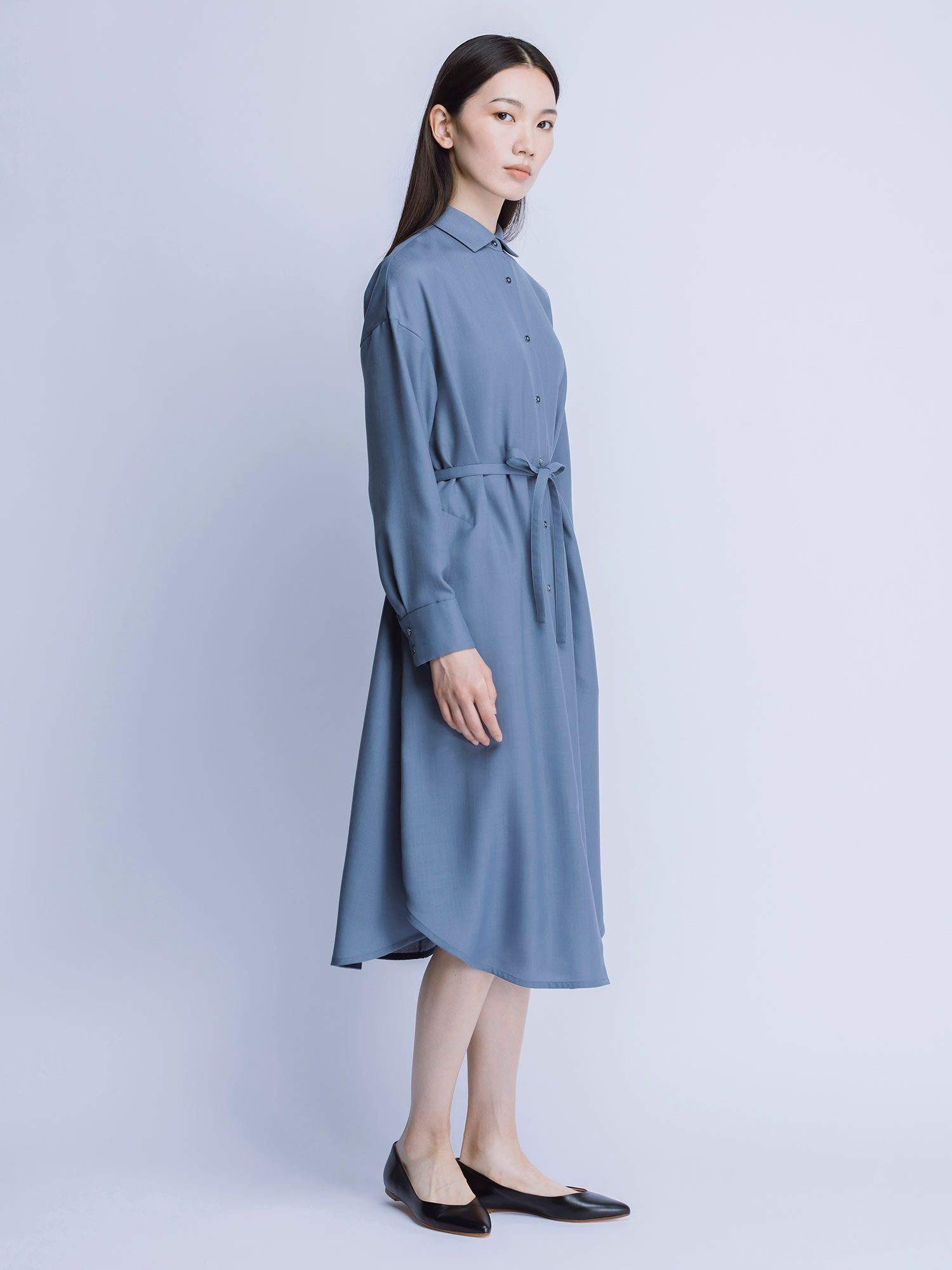 NEW CLOSET ロングシャツワンピース ブルー |NEW CLOSET | WAKO公式