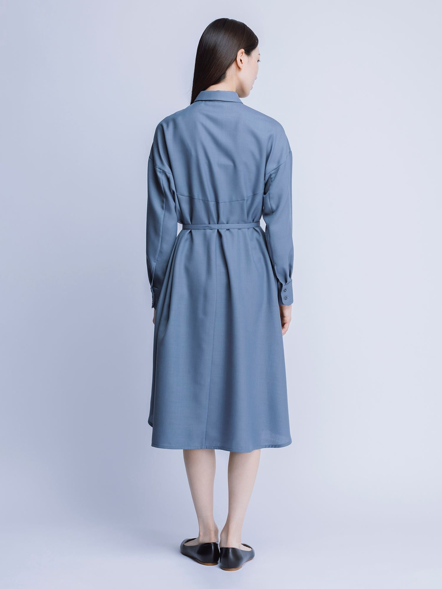 NEW CLOSET ロングシャツワンピース ブルー |NEW CLOSET | WAKO公式