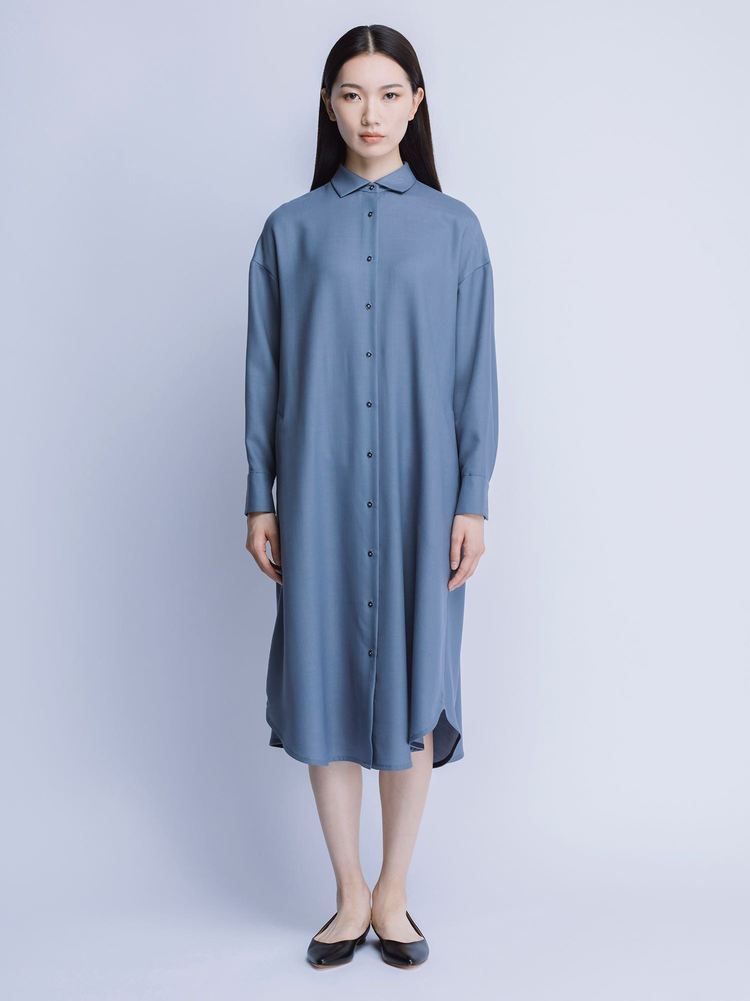 NEW CLOSET ロングシャツワンピース ブルー |NEW CLOSET | WAKO公式