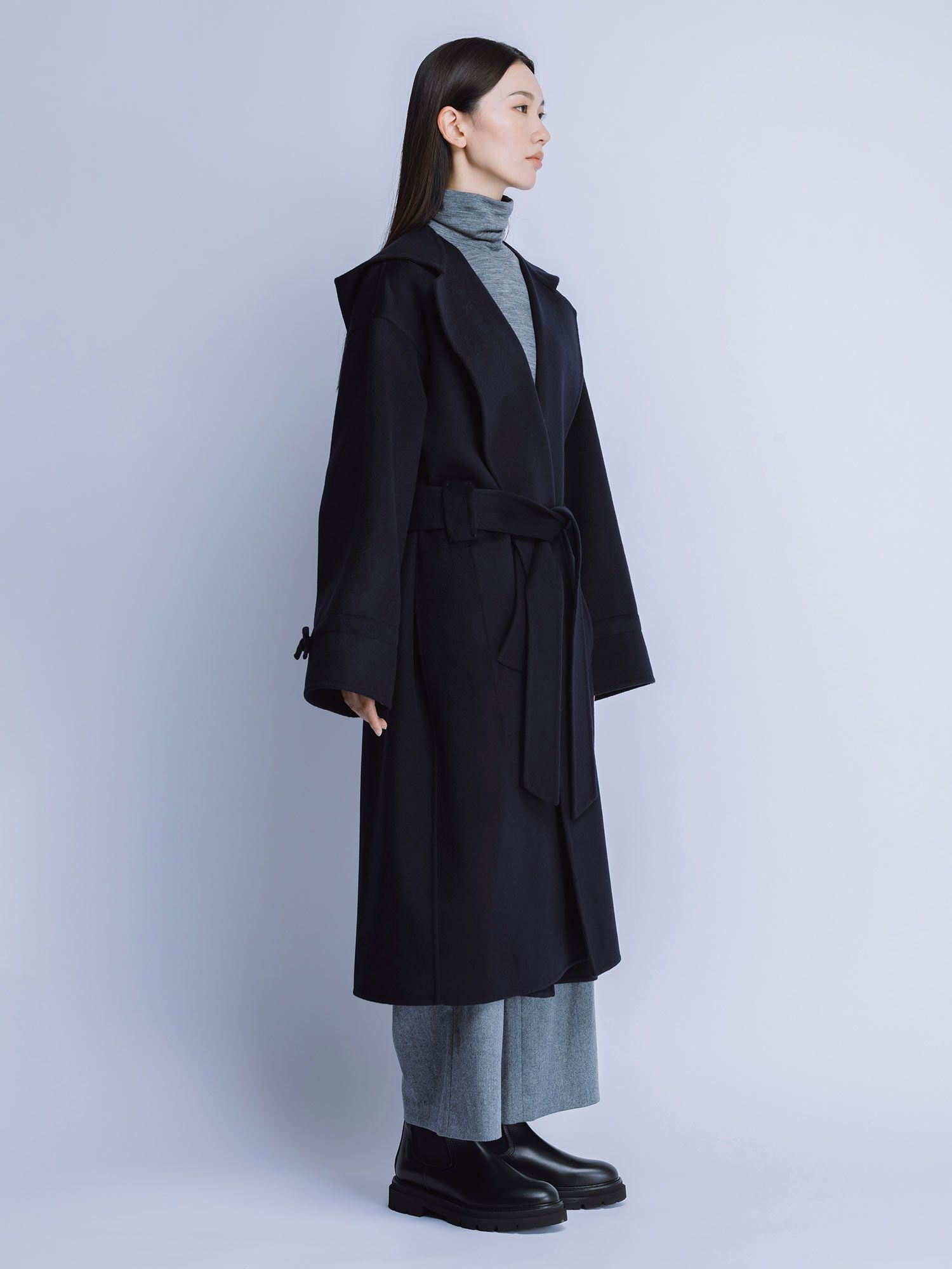 NEW CLOSET リバーフードコート ネイビー |アウター・ジャケット