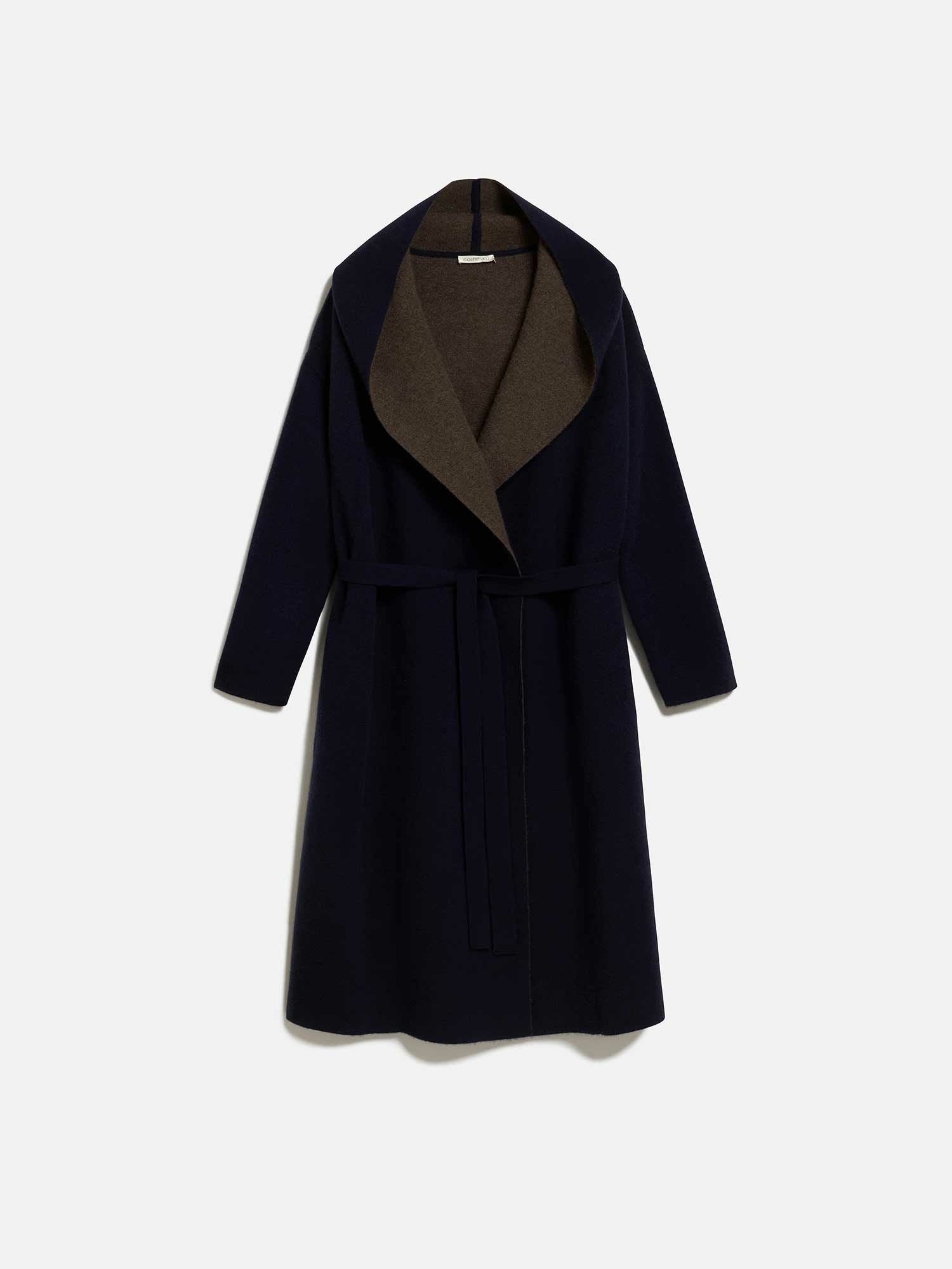 カシミカ リバーシブルフードコート ブラウン |レディースアパレル