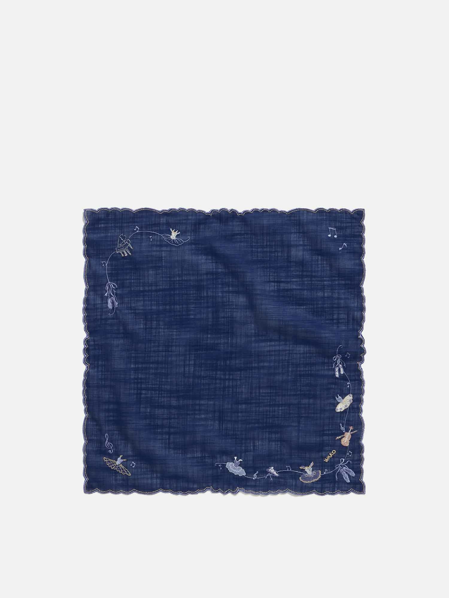 ガーゼハンカチ ネイビー |タオル | WAKO公式オンラインブティック