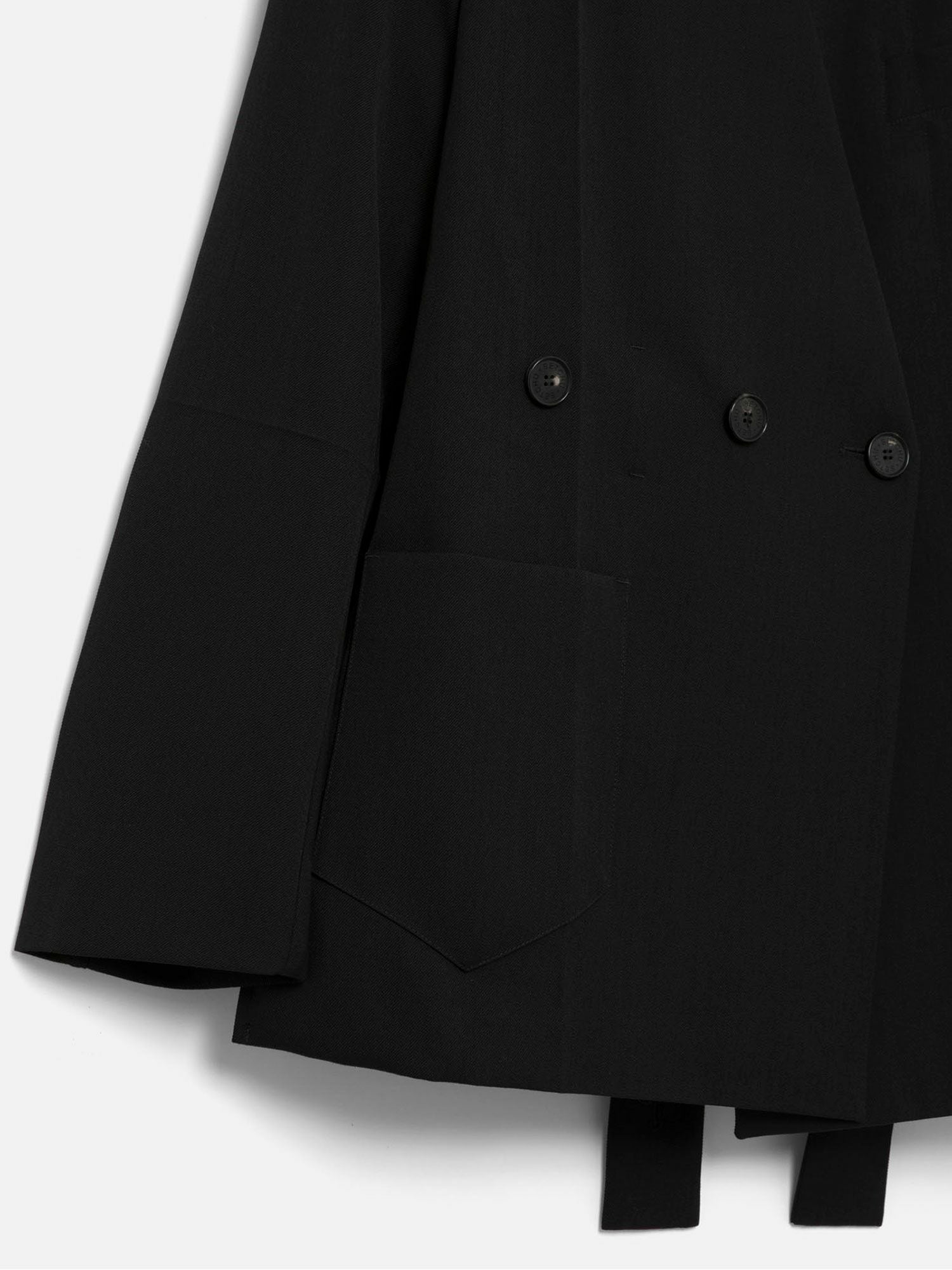 SETCHU NO LAPEL ORIGAMI JKT GABARDINE BLK |SETCHU | WAKO公式