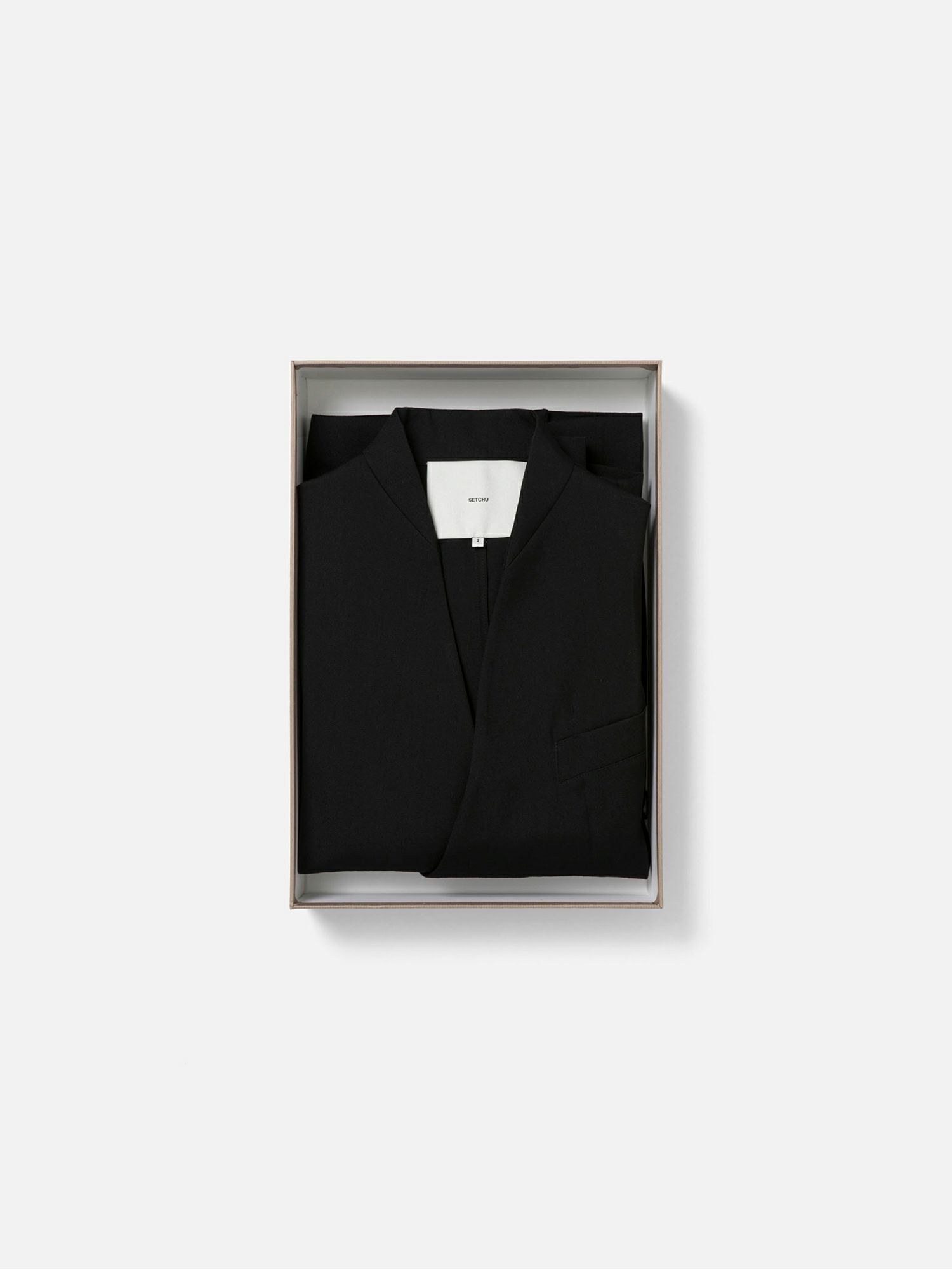 SETCHU NO LAPEL ORIGAMI JKT GABARDINE BLK |SETCHU | WAKO公式