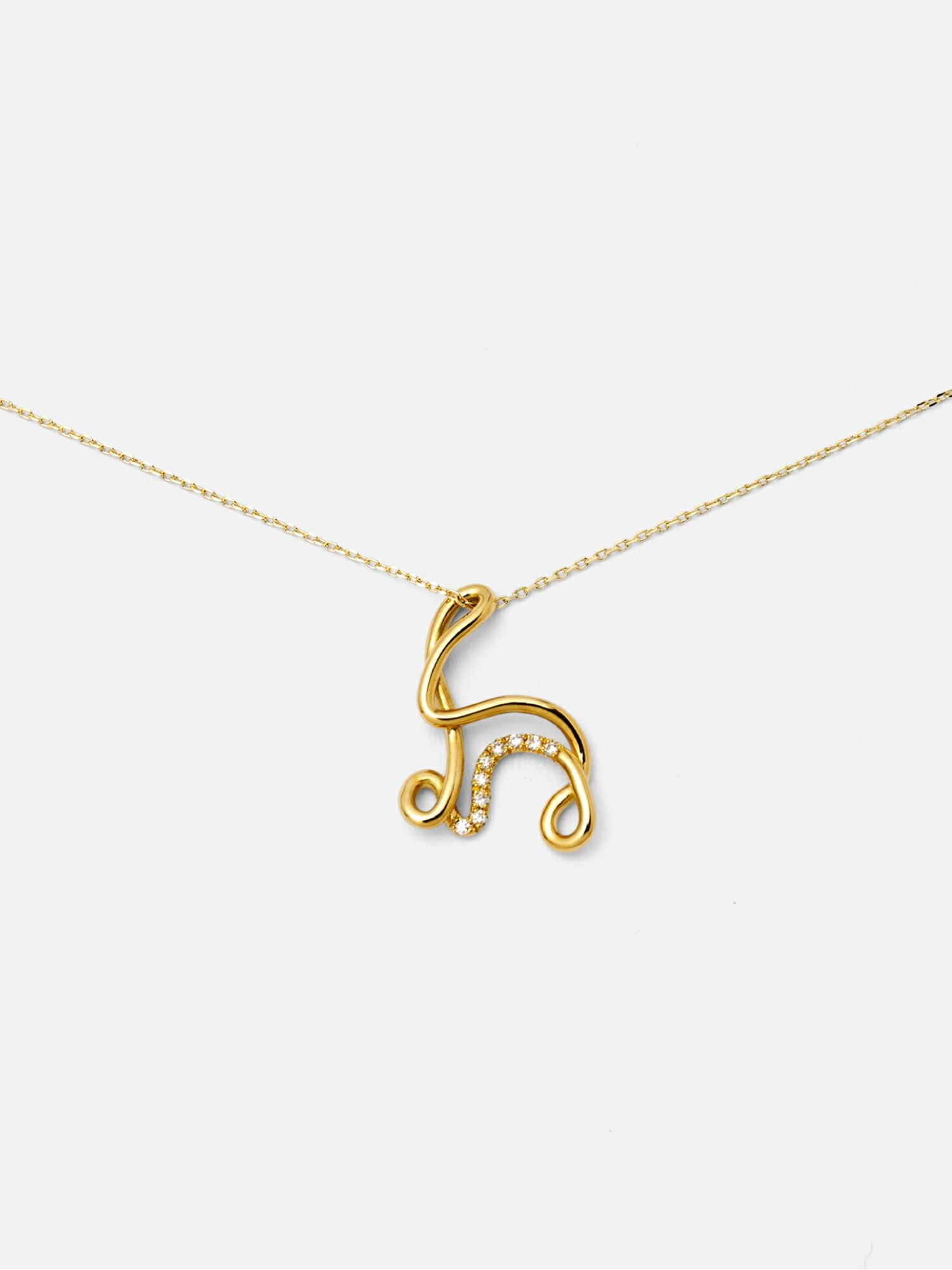 Charlotte CHESNAIS COLLIER LETTRE H ゴールド |Charlotte CHESNAIS