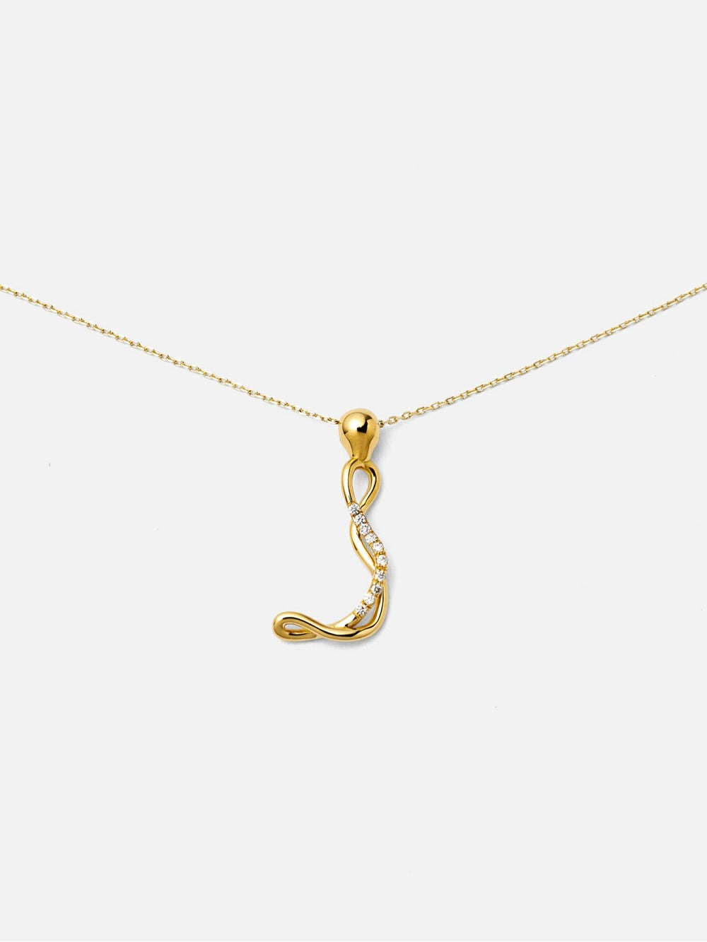 Charlotte CHESNAIS　COLLIER LETTRE J ゴールド