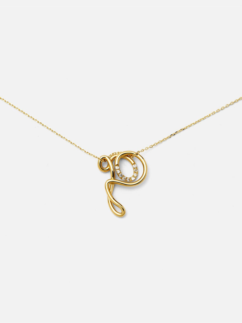 Charlotte CHESNAIS　COLLIER LETTRE P ゴールド