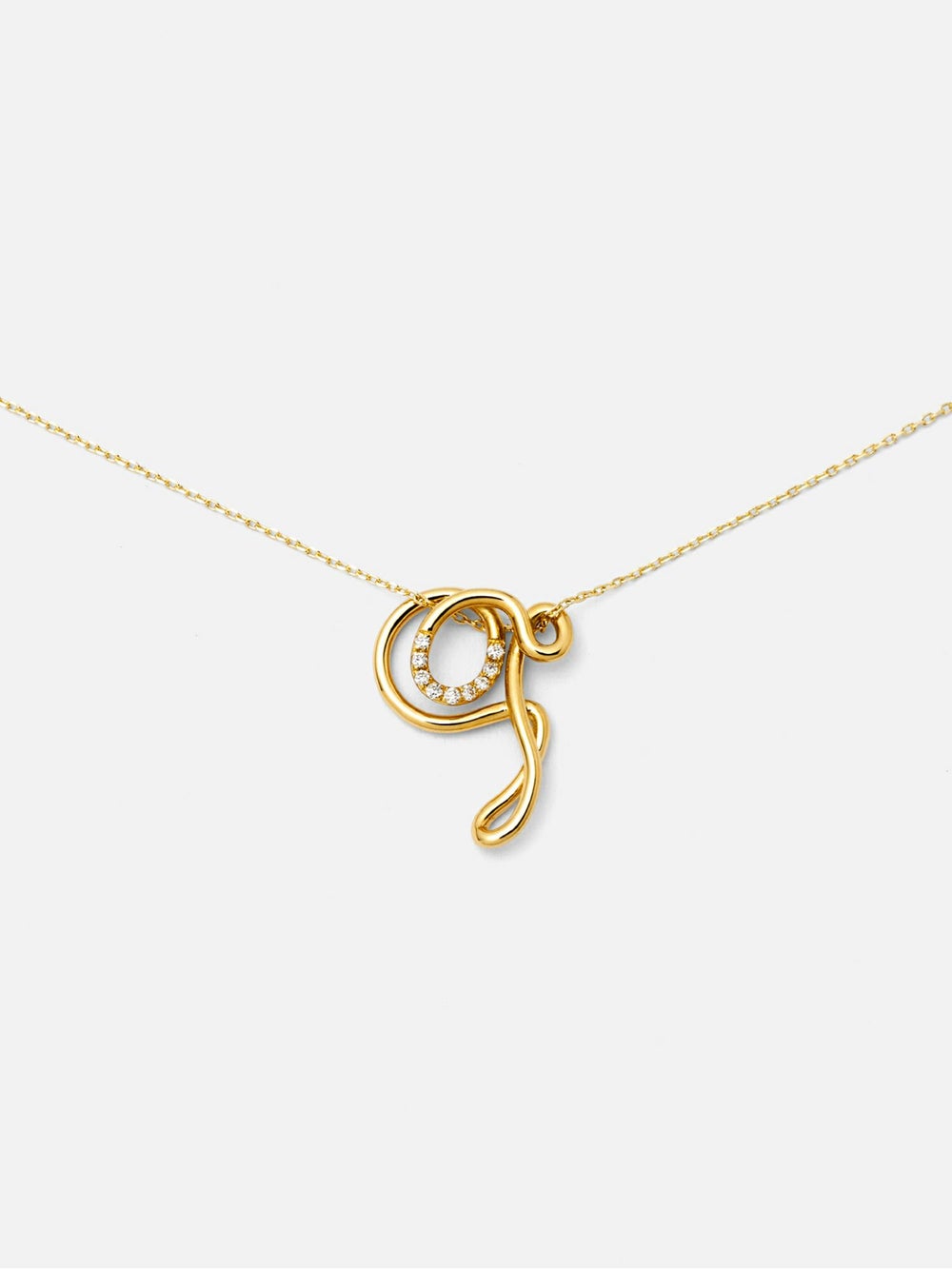 Charlotte CHESNAIS　COLLIER LETTRE Q ゴールド