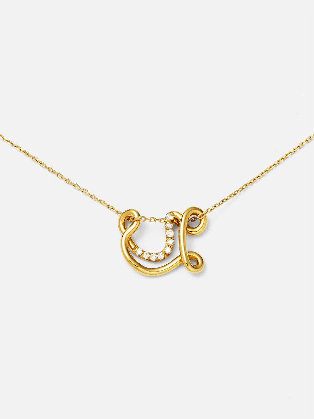 Charlotte CHESNAIS　COLLIER LETTRE U ゴールド