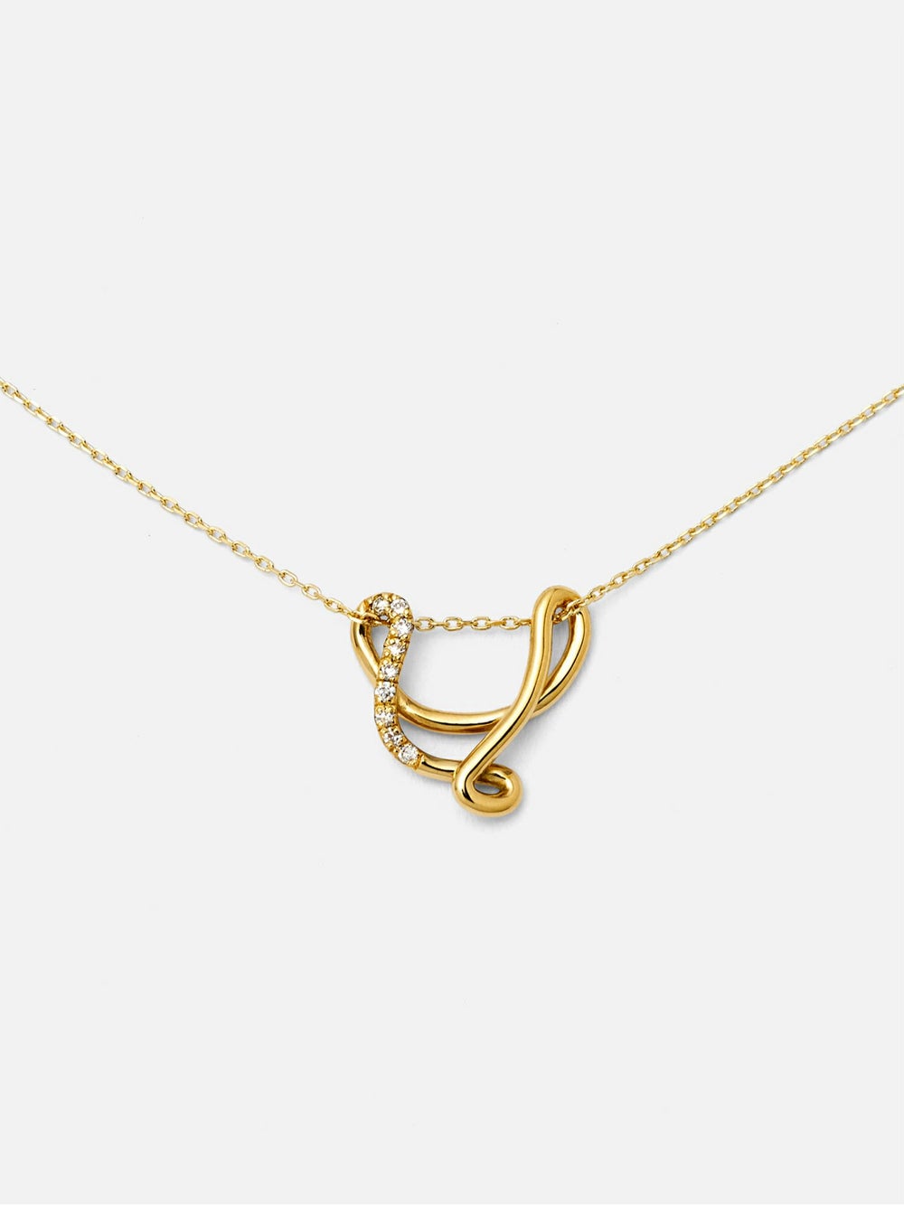 Charlotte CHESNAIS　COLLIER LETTRE V ゴールド