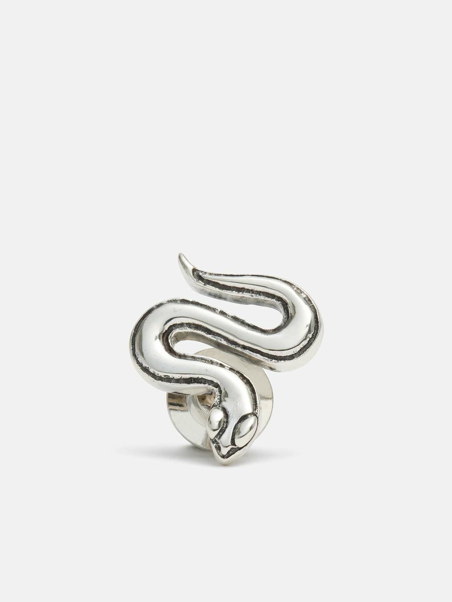 サツルノ ラペルピン〈蛇・シルバー〉