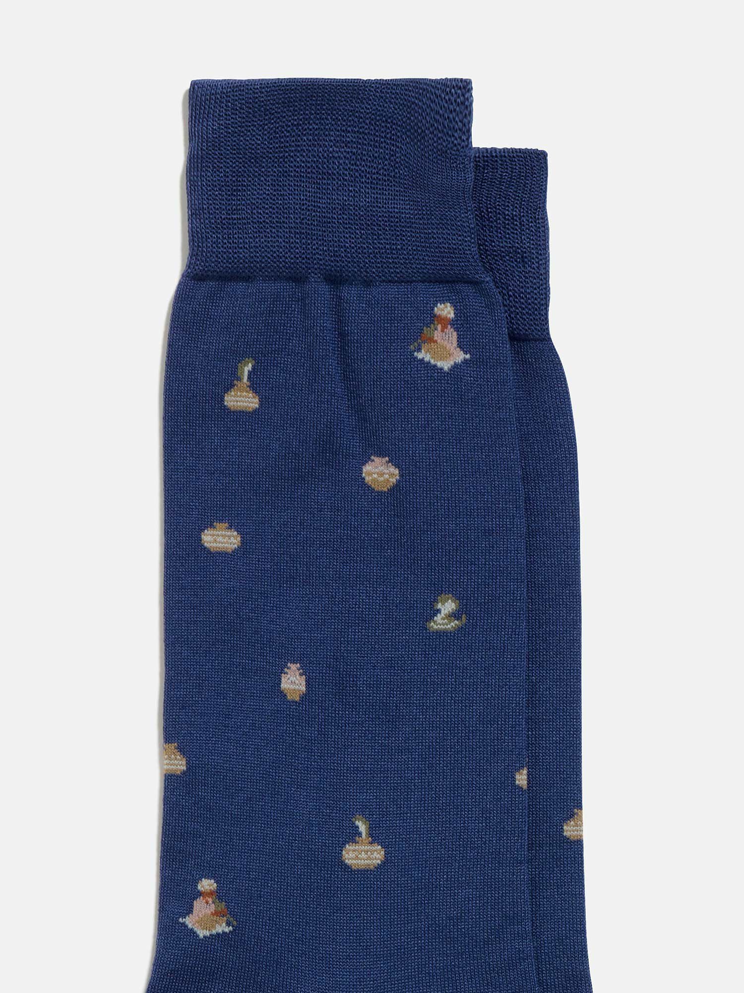 干支靴下 巳 ブルー |メンズアパレル | WAKO公式オンラインブティック