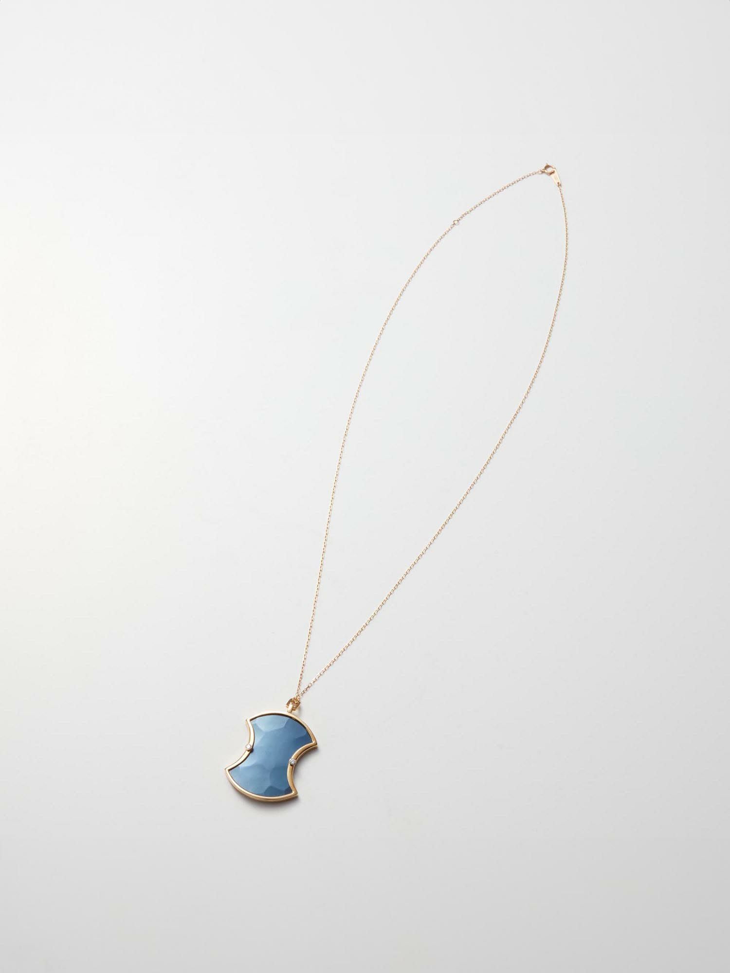 OUTLET】JOUZE ネックレス〈18KYG 銅 ダイヤモンド〉 ブルーカラー