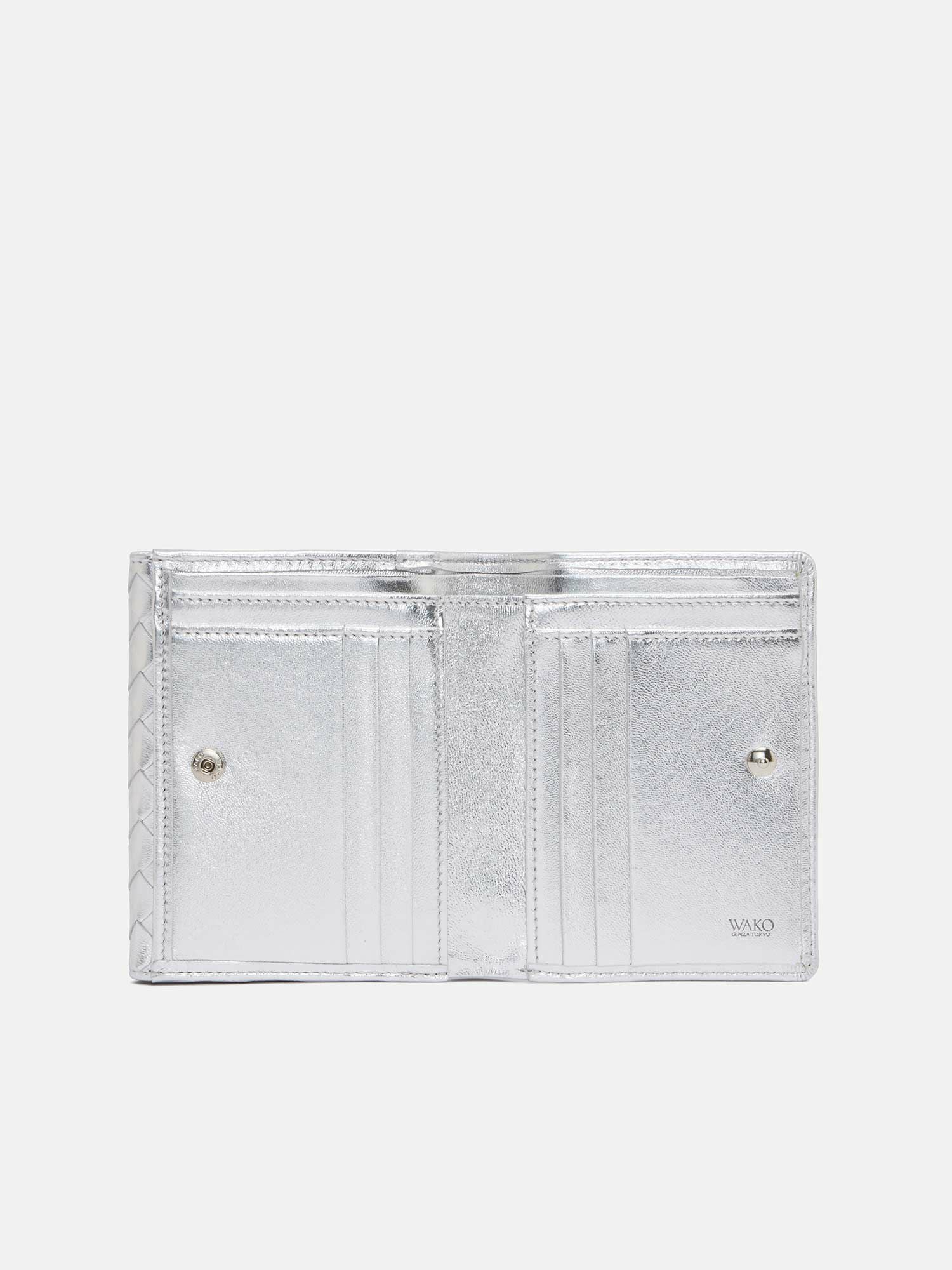二つ折り財布 シルバー |折り財布 | WAKO公式オンラインブティック