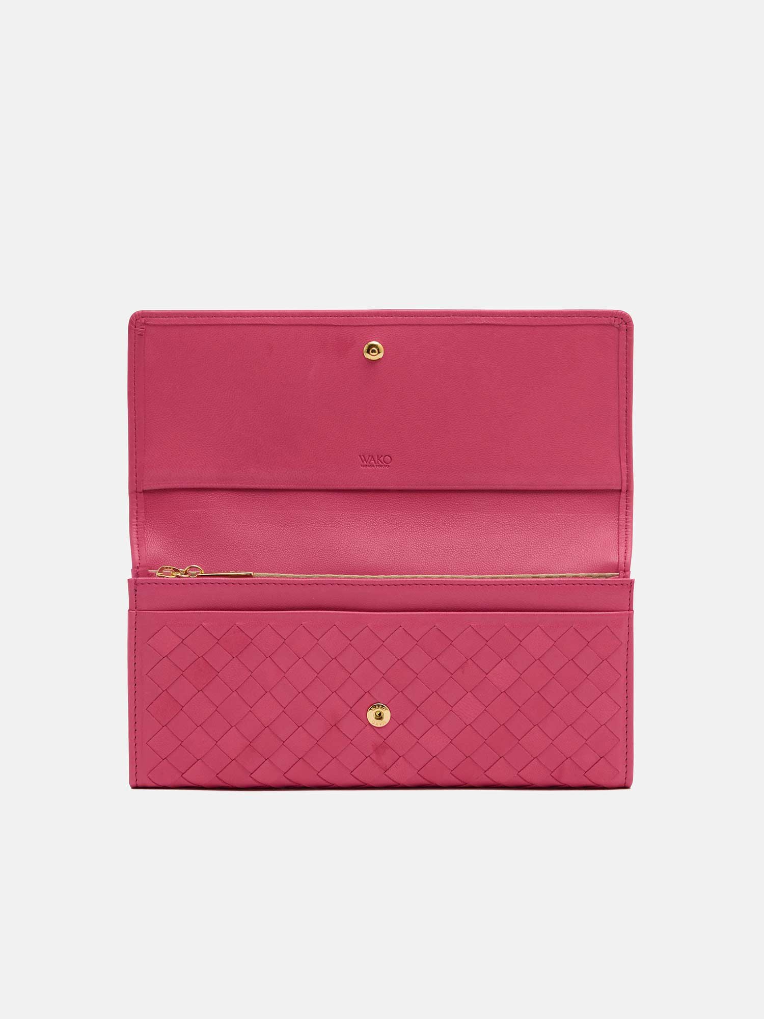 WAKO 和光 ☆ レザー ラウンドジッパー 長財布 ピンク 財布 銀座和光 長財布 ピンク |長財布 | WAKO公式オンラインブティック | 銀座・和光