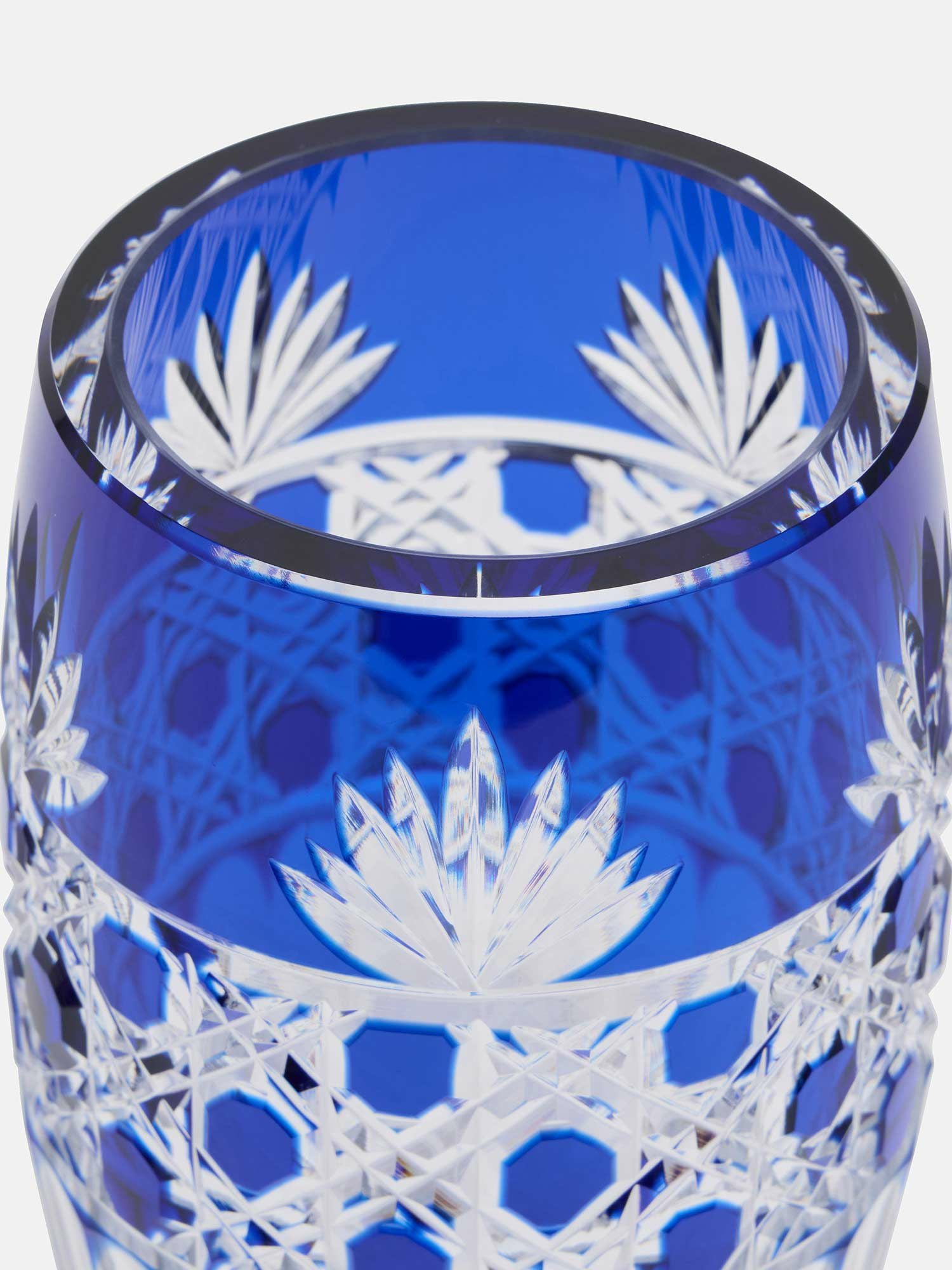 カガミクリスタル 花瓶 笹っ葉に八角籠目紋 |ダイニング | WAKO公式