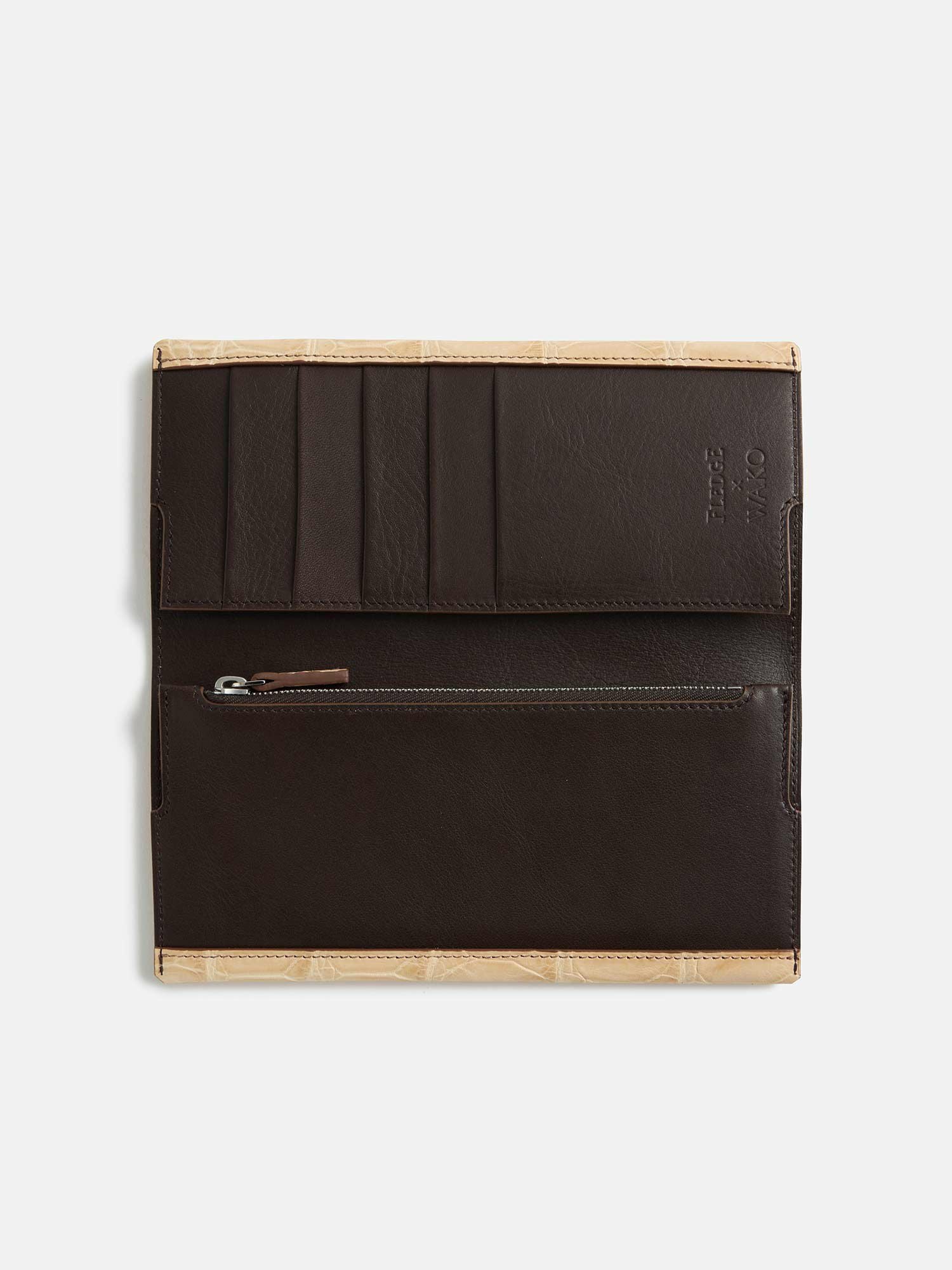 フレッジ×WAKO クロコダイル 長財布 アイボリー |長財布 | WAKO公式