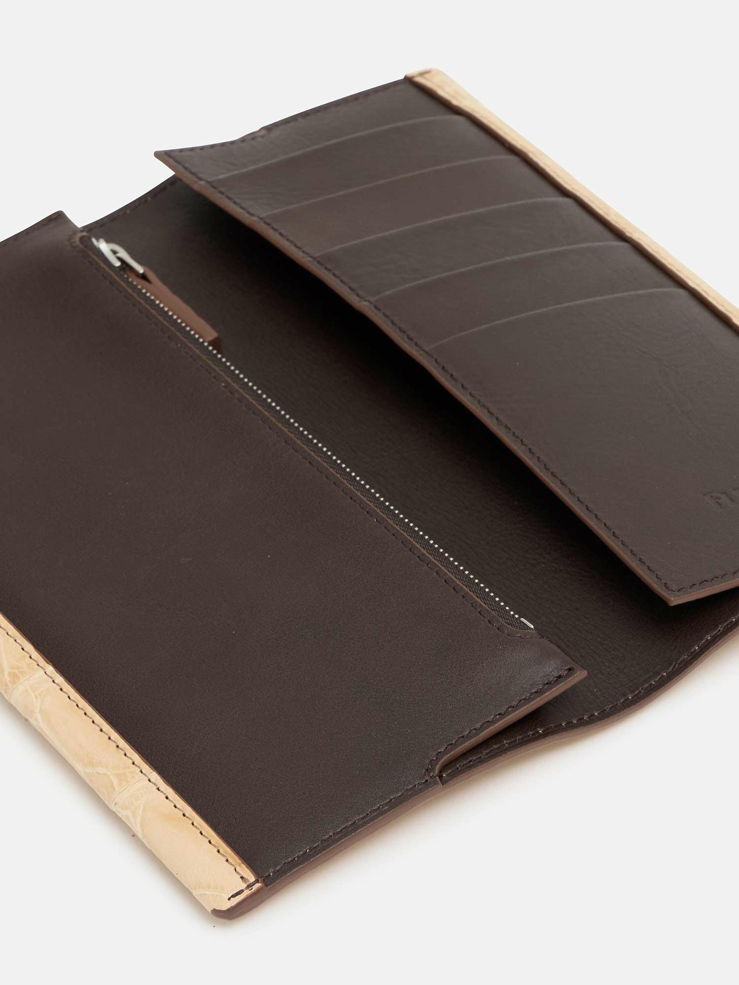 WAKO クロコダイルレザー 長財布 フレッジ×WAKO クロコダイル 長財布 アイボリー |長財布 | WAKO公式